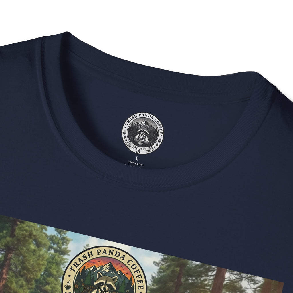 Raccoon Hippies Protest T-Shirt — 'No Caffeine'