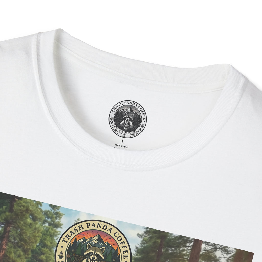Raccoon Hippies Protest T-Shirt — 'No Caffeine'