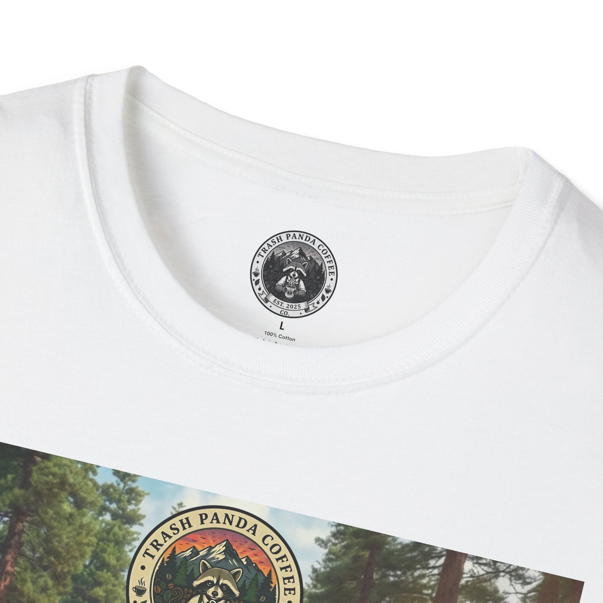 Raccoon Hippies Protest T-Shirt — 'No Caffeine'