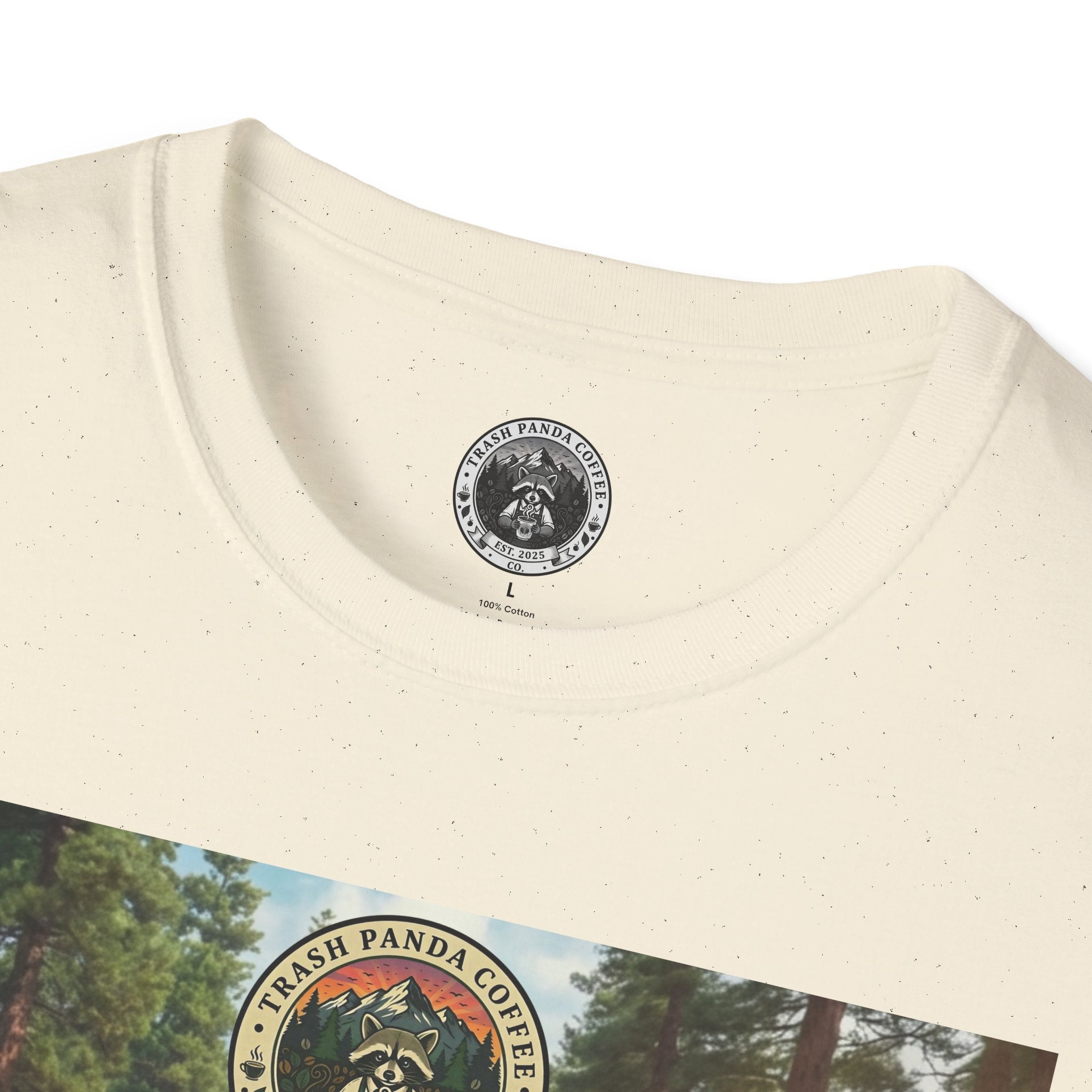 Raccoon Hippies Protest T-Shirt — 'No Caffeine'