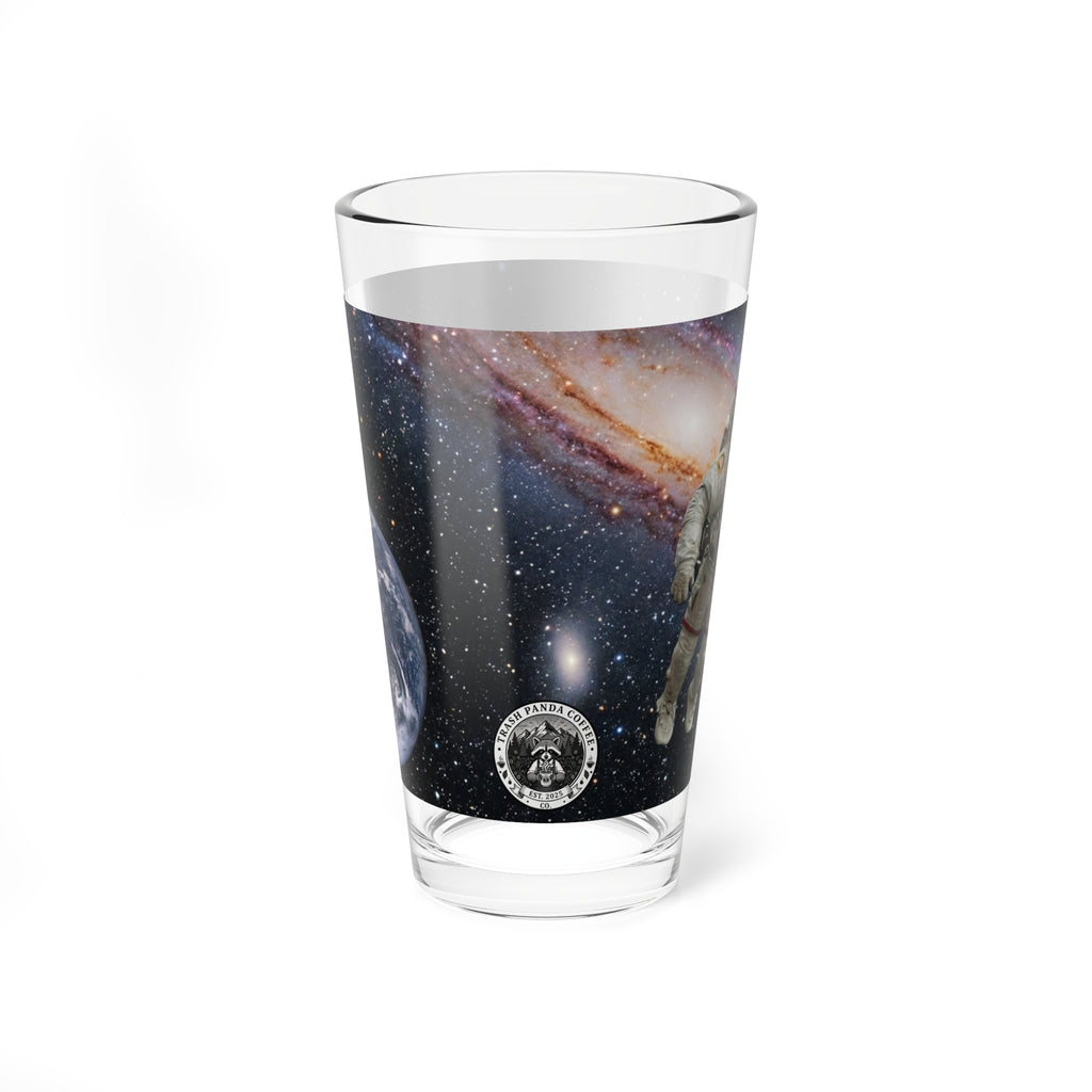 Earth and Galaxy Space Scene Mixing Glass | 16oz