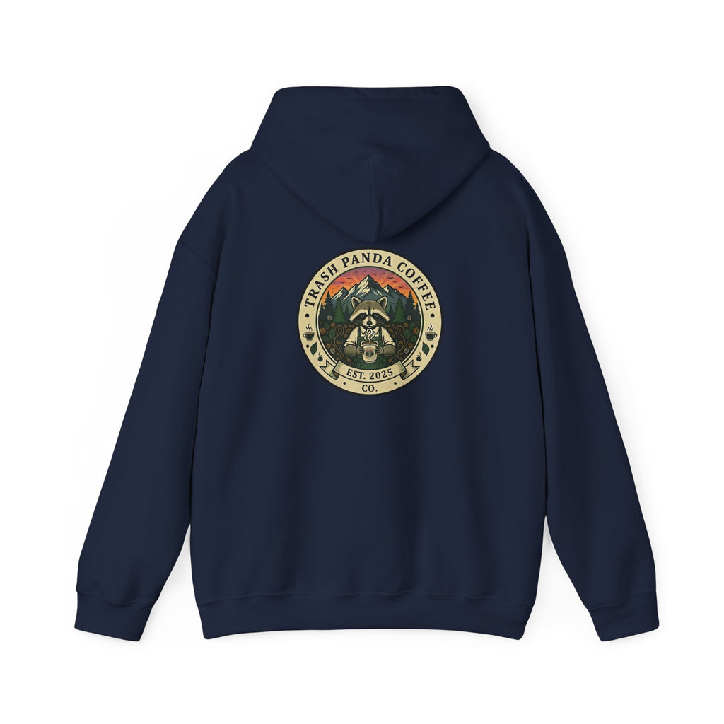 Trash Panda Coffee Hoodie - No Caffein Protesting Raccoons