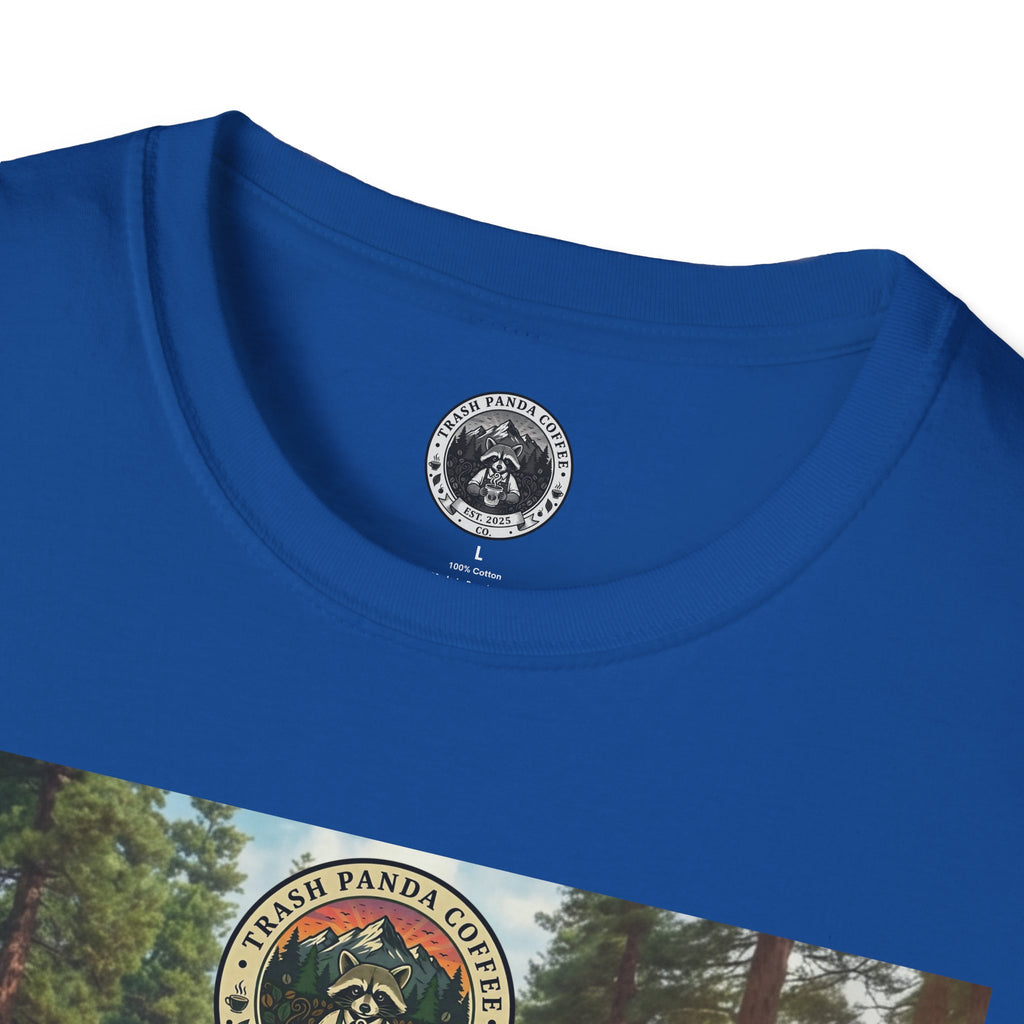 Raccoon Hippies Protest T-Shirt — 'No Caffeine'