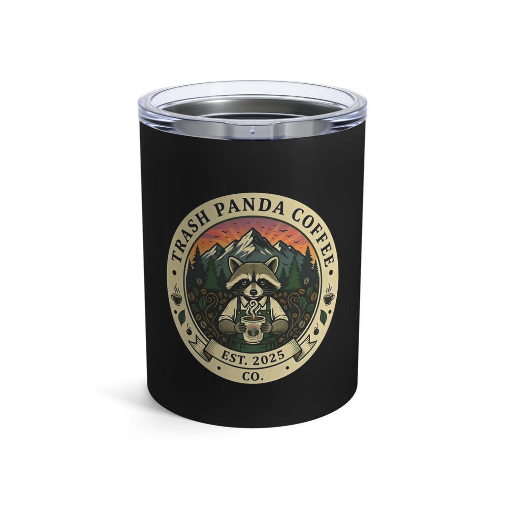 Trash Panda Coffee 10 oz Tumbler in black