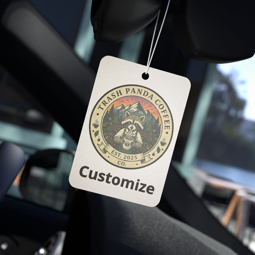 Car Air Freshener — Vintage 'Trash Panda Coffee Co.' Customizable Scented Tag