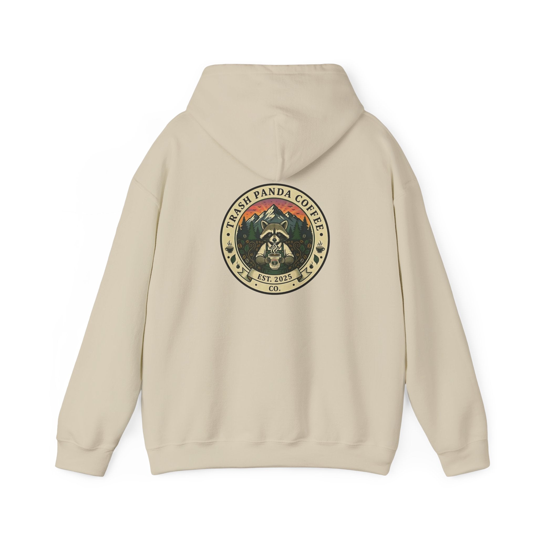 Trash Panda Coffee Hoodie - No Caffein Protesting Raccoons