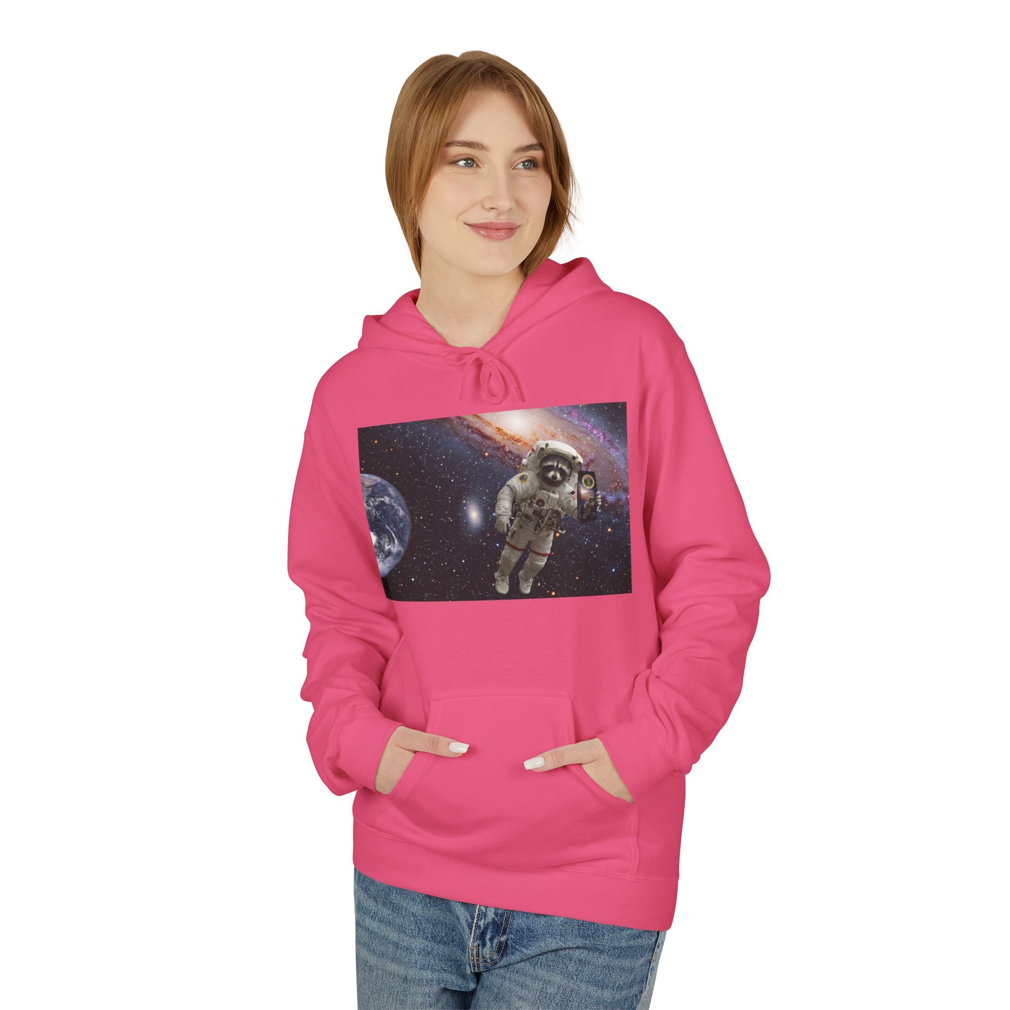 Trash Panda Coffee Logo Hoodie | Raccoon in space