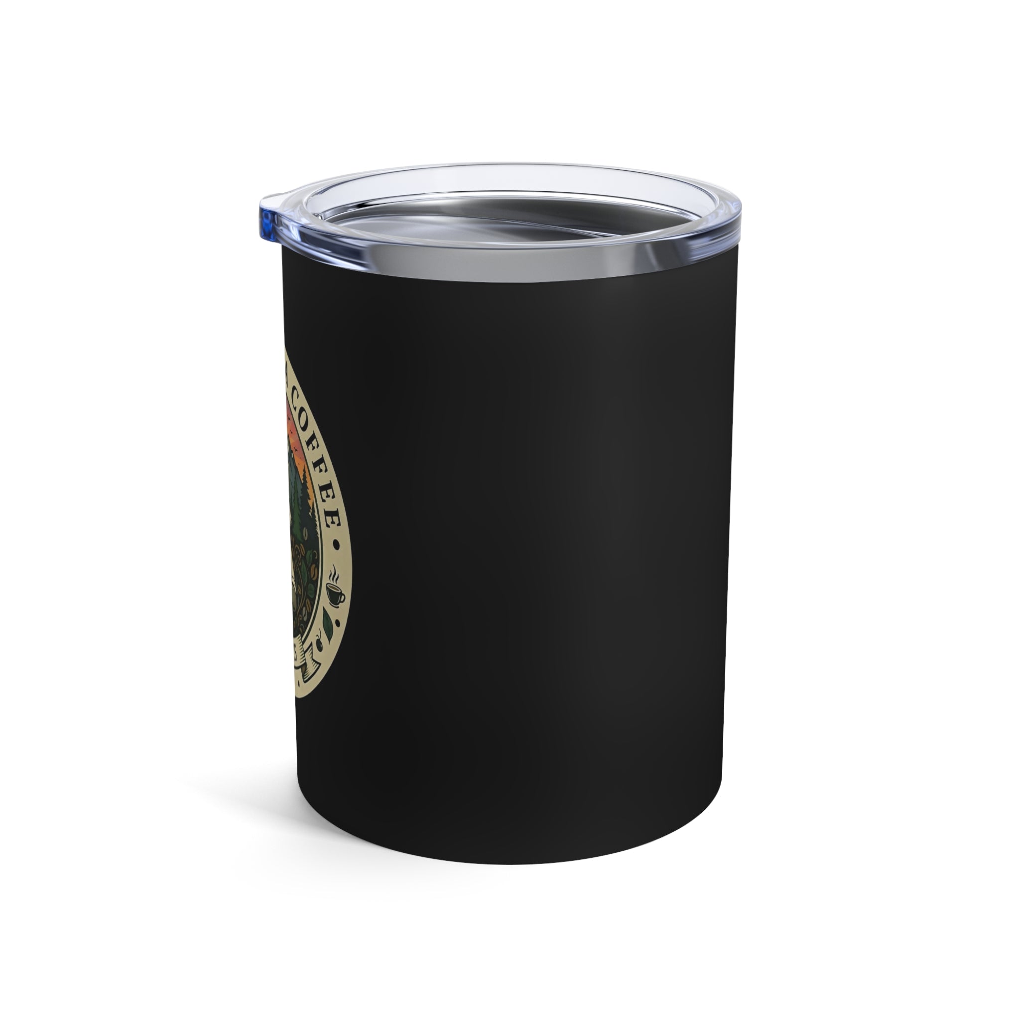 Trash Panda Coffee 10 oz Tumbler in black