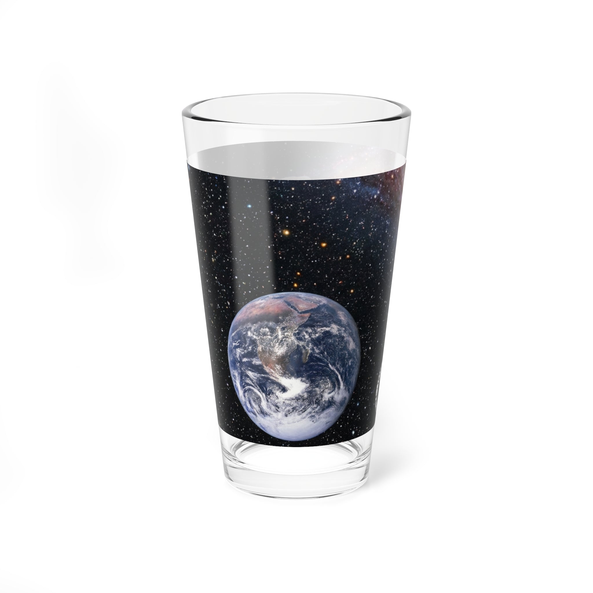 Earth and Galaxy Space Scene Mixing Glass | 16oz