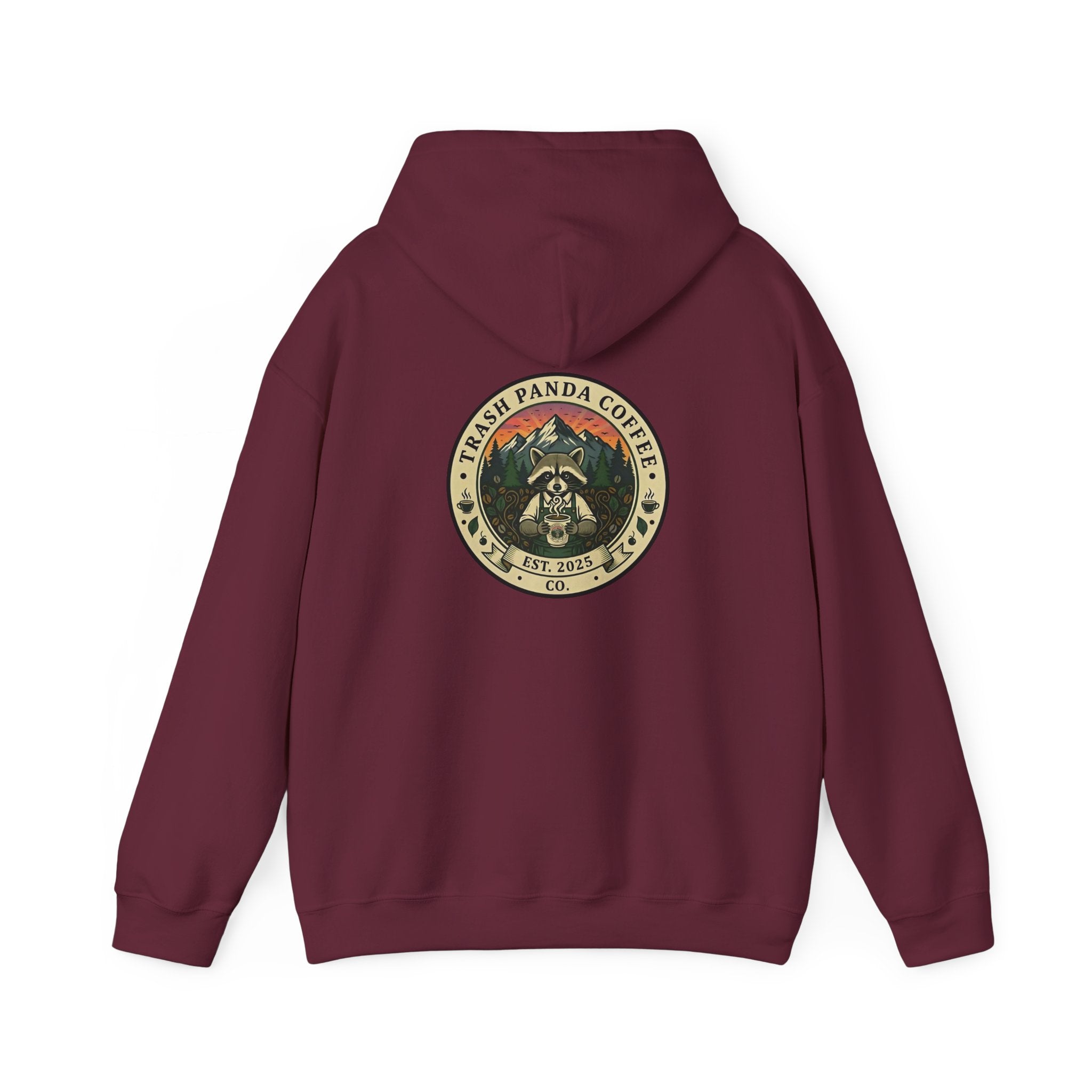 Trash Panda Coffee Hoodie - No Caffein Protesting Raccoons