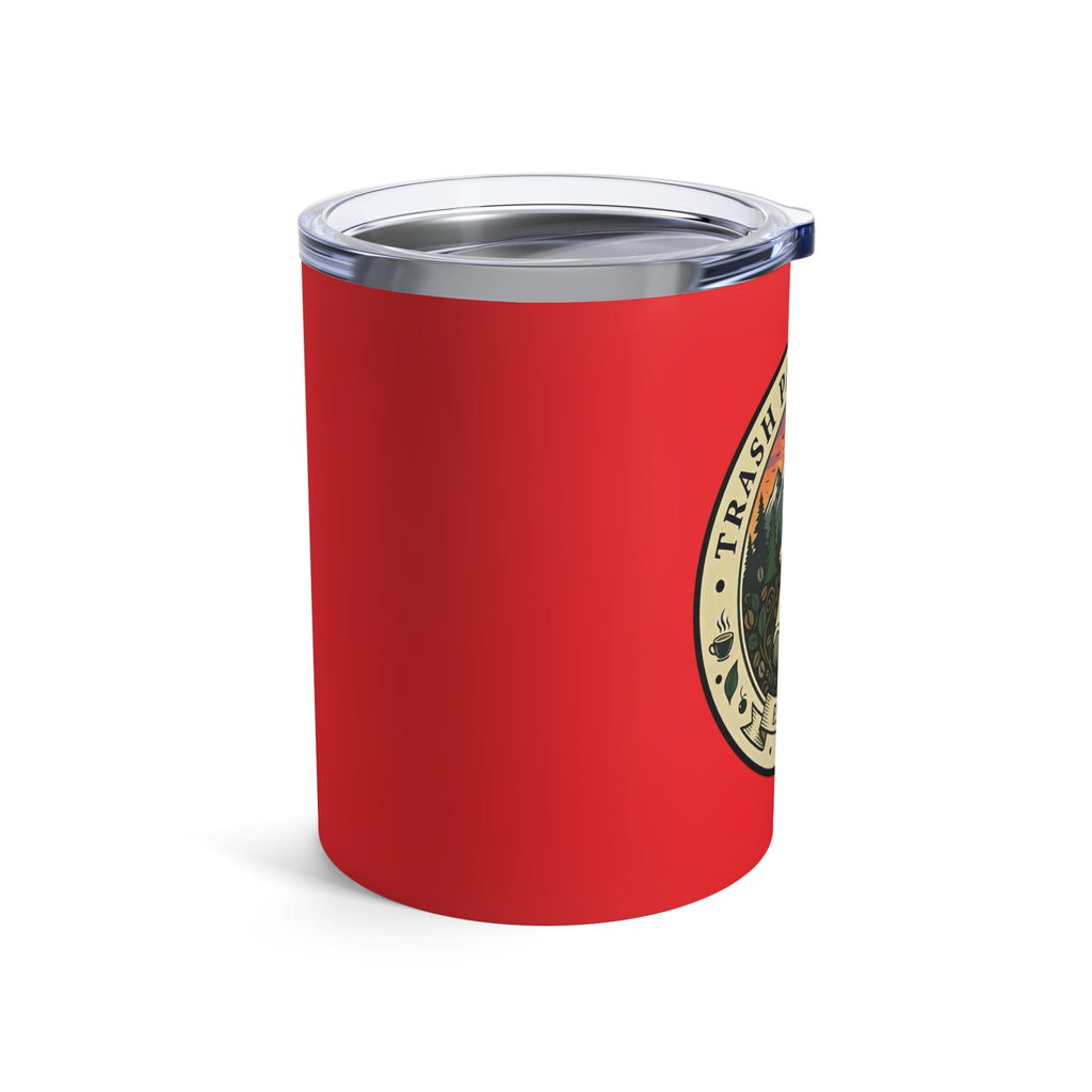Trash Panda Coffee 10 oz Tumbler in red