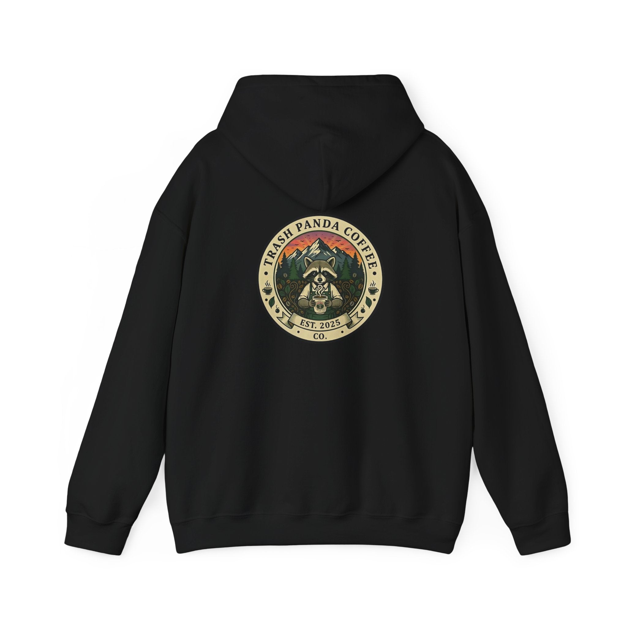 Trash Panda Coffee Hoodie - No Caffein Protesting Raccoons