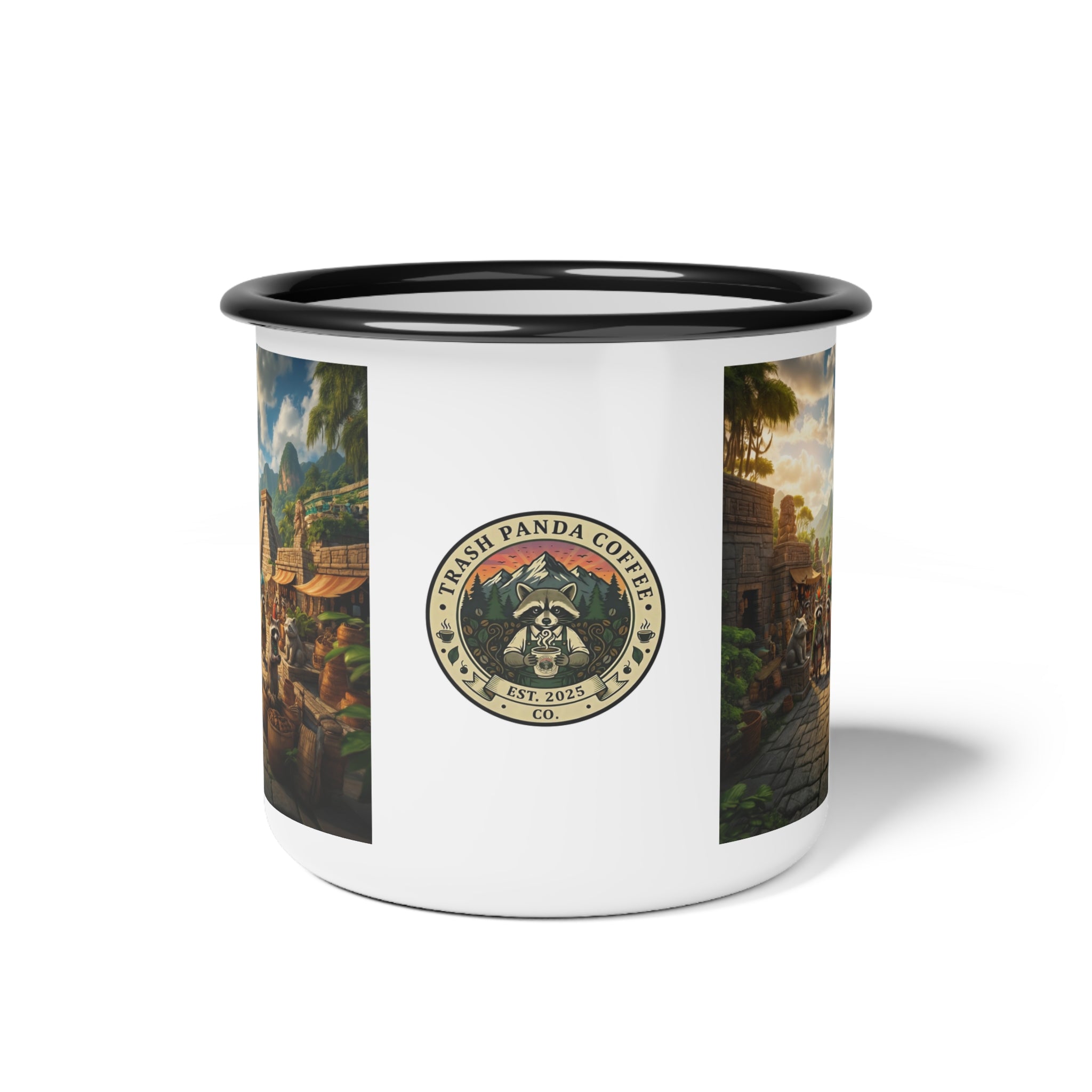 Rustic Mayan Raccoons Camp Mug