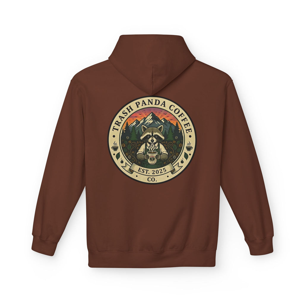 Trash Panda Coffee Logo Hoodie | Raccoon in space