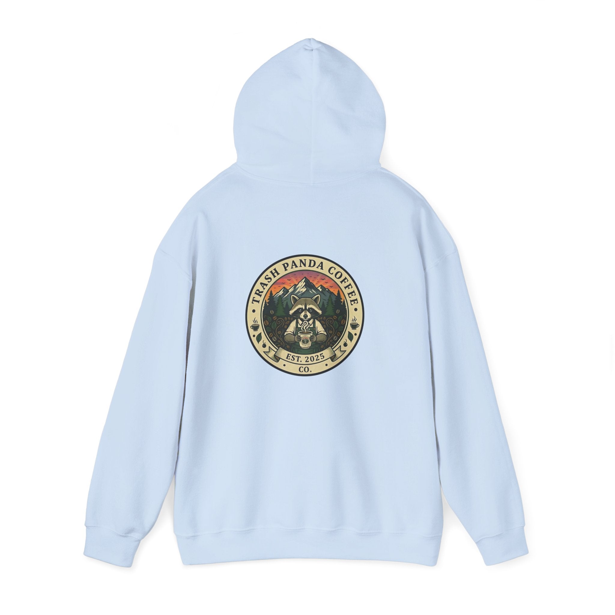 Trash Panda Coffee Hoodie - No Caffein Protesting Raccoons