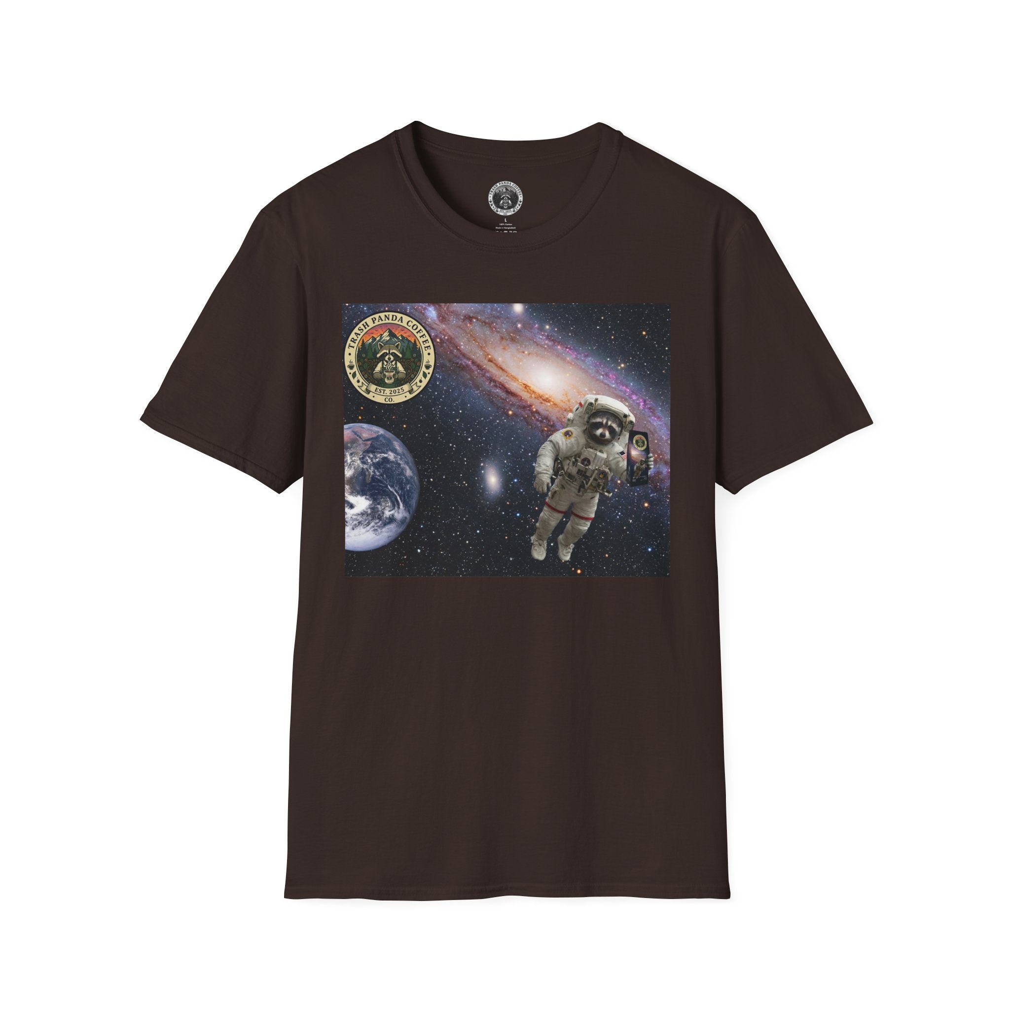 Raccoon Astronaut in Space | Trash Panda Coffee