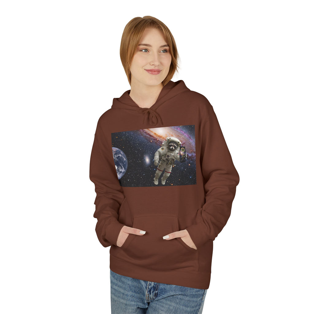 Trash Panda Coffee Logo Hoodie | Raccoon in space