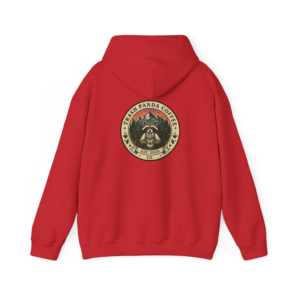 Trash Panda Coffee Hoodie - No Caffein Protesting Raccoons