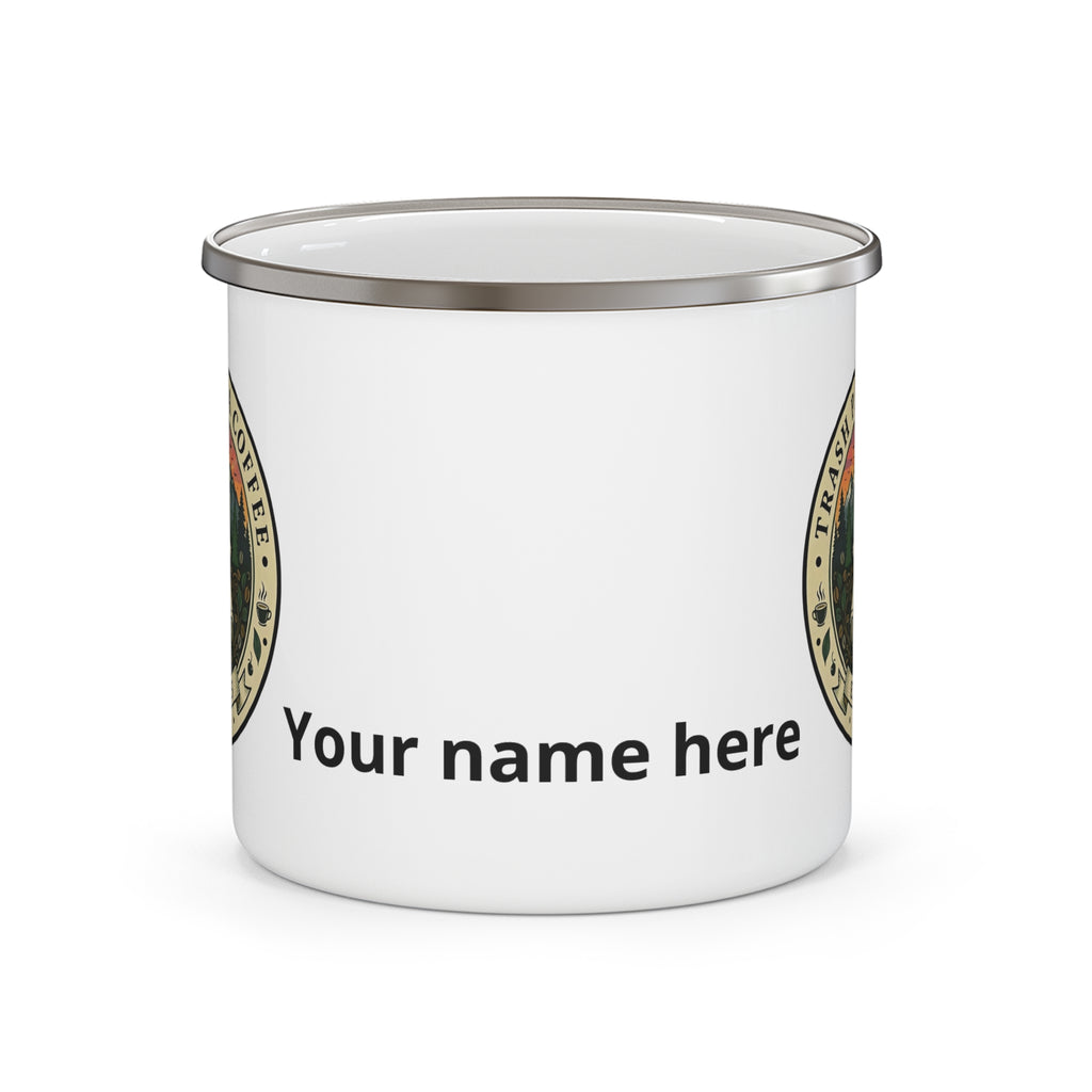 Enamel Camping Mug — Trash Panda Coffee Co. Logo