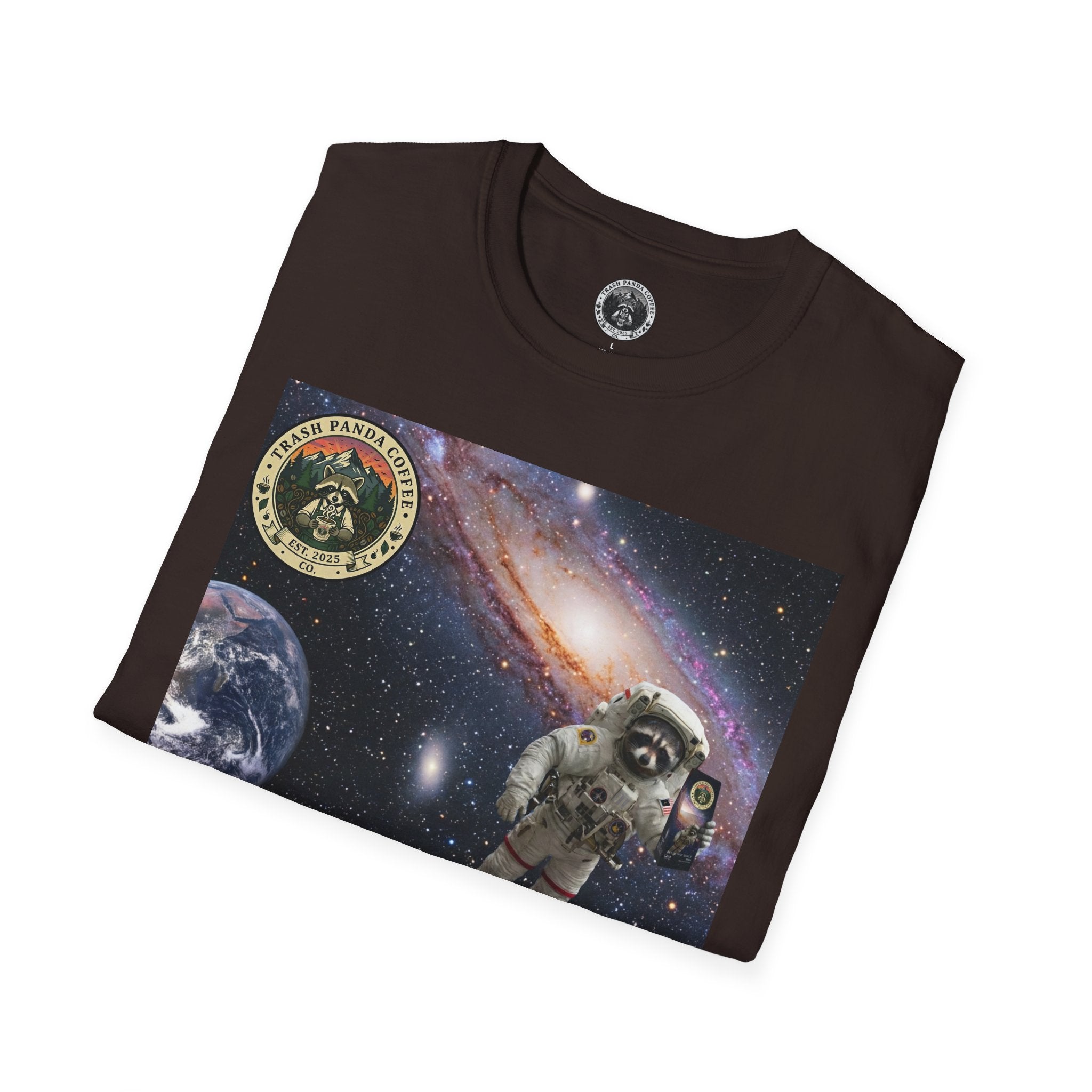 Raccoon Astronaut in Space | Trash Panda Coffee