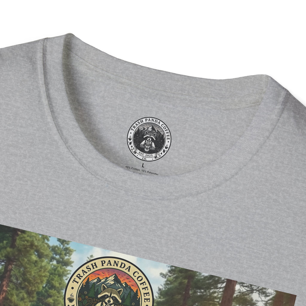 Raccoon Hippies Protest T-Shirt — 'No Caffeine'