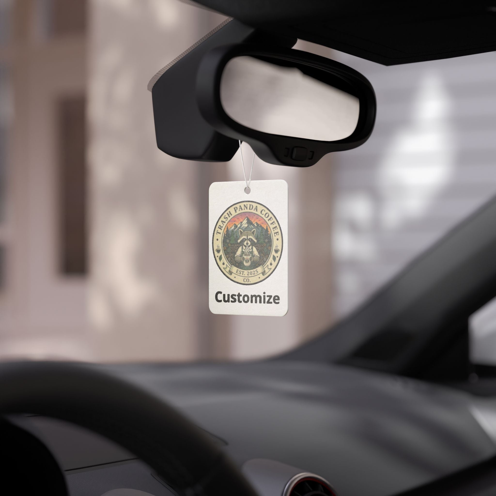 Car Air Freshener — Vintage 'Trash Panda Coffee Co.' Customizable Scented Tag