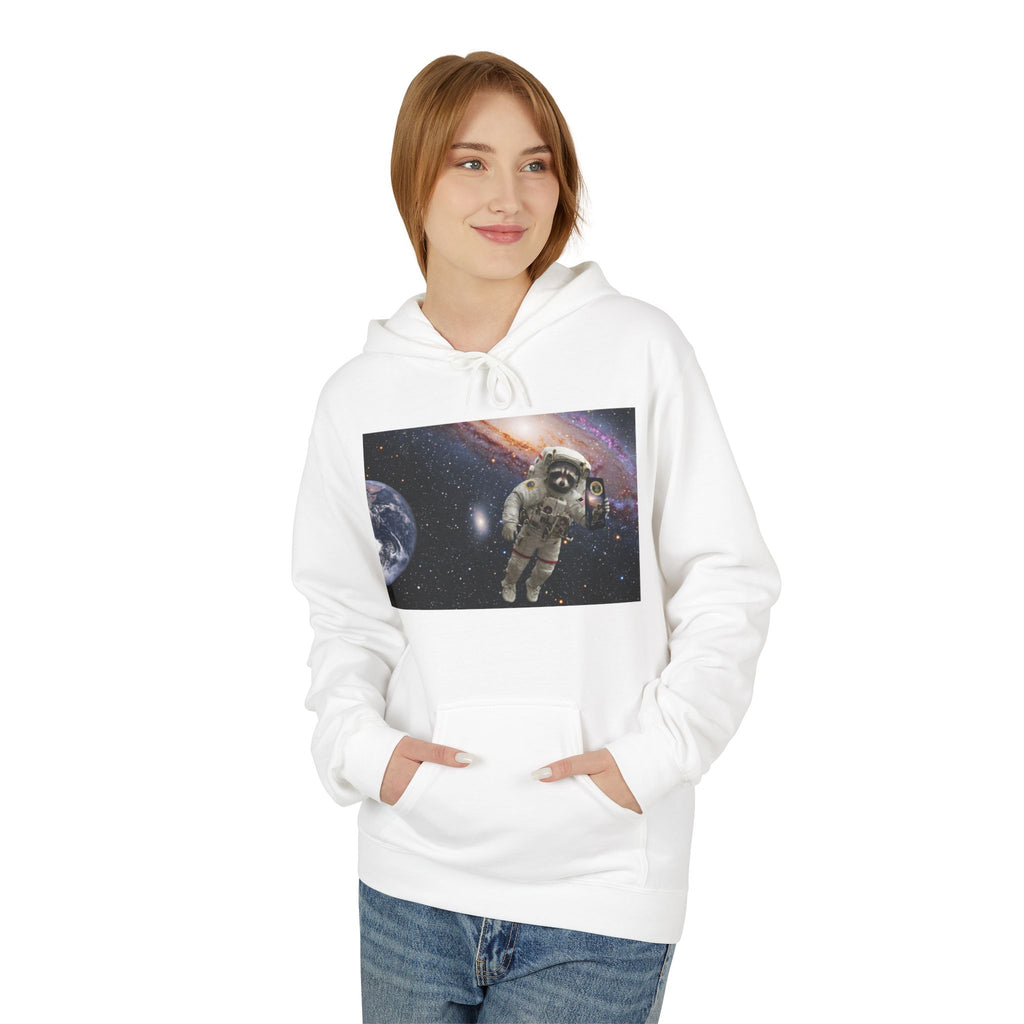 Trash Panda Coffee Logo Hoodie | Raccoon in space