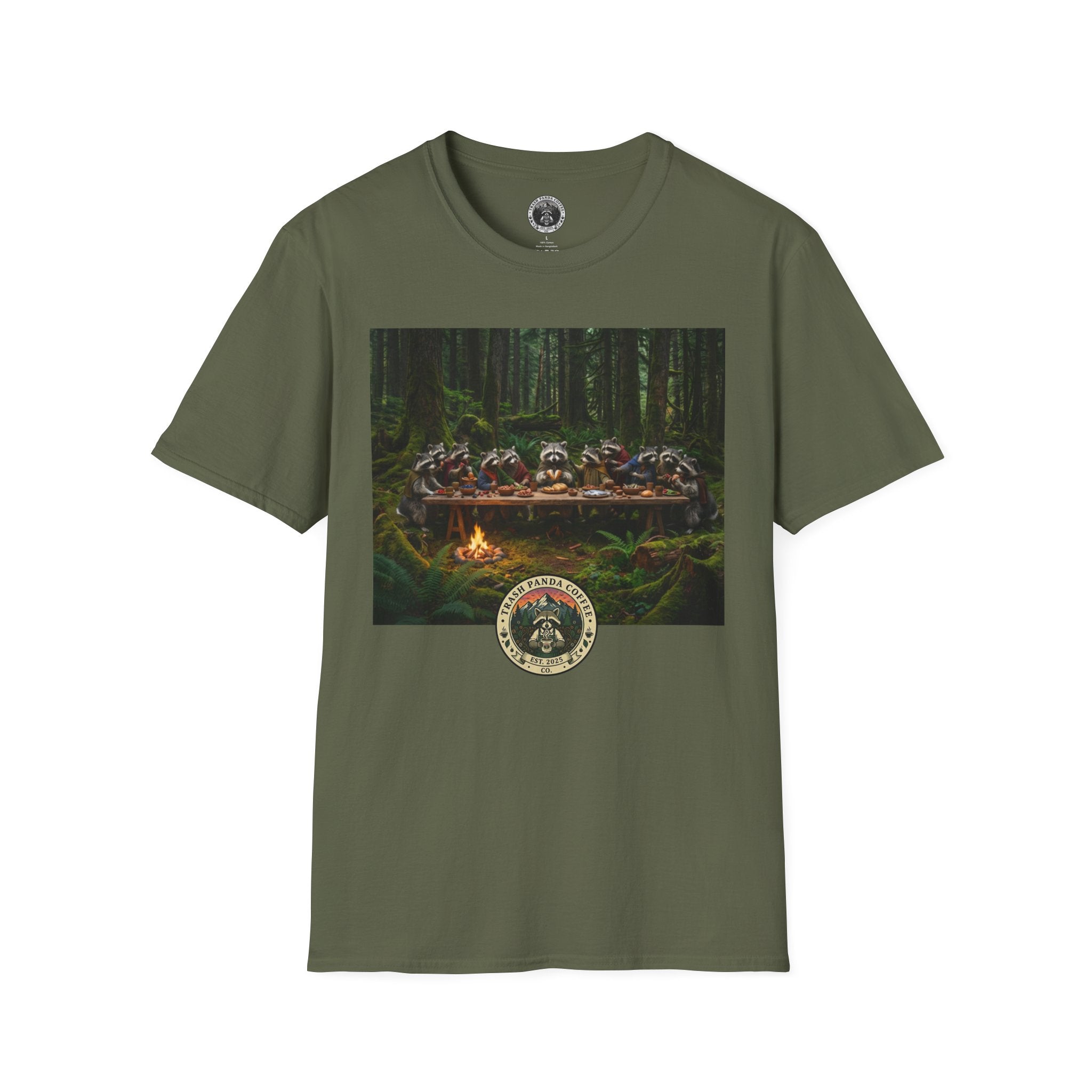 Last Supper w Raccoons Tee | Trash Panda Coffee
