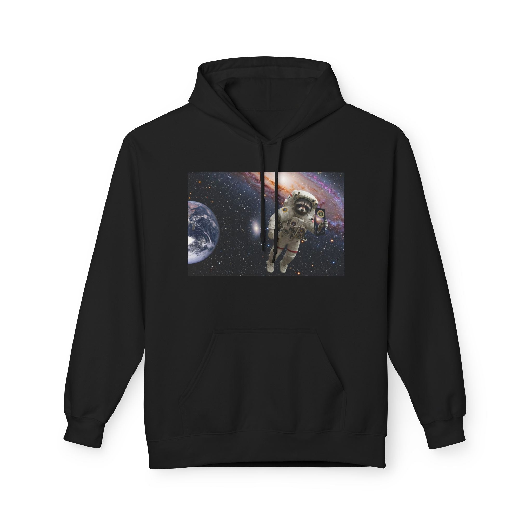 Trash Panda Coffee Logo Hoodie | Raccoon in space