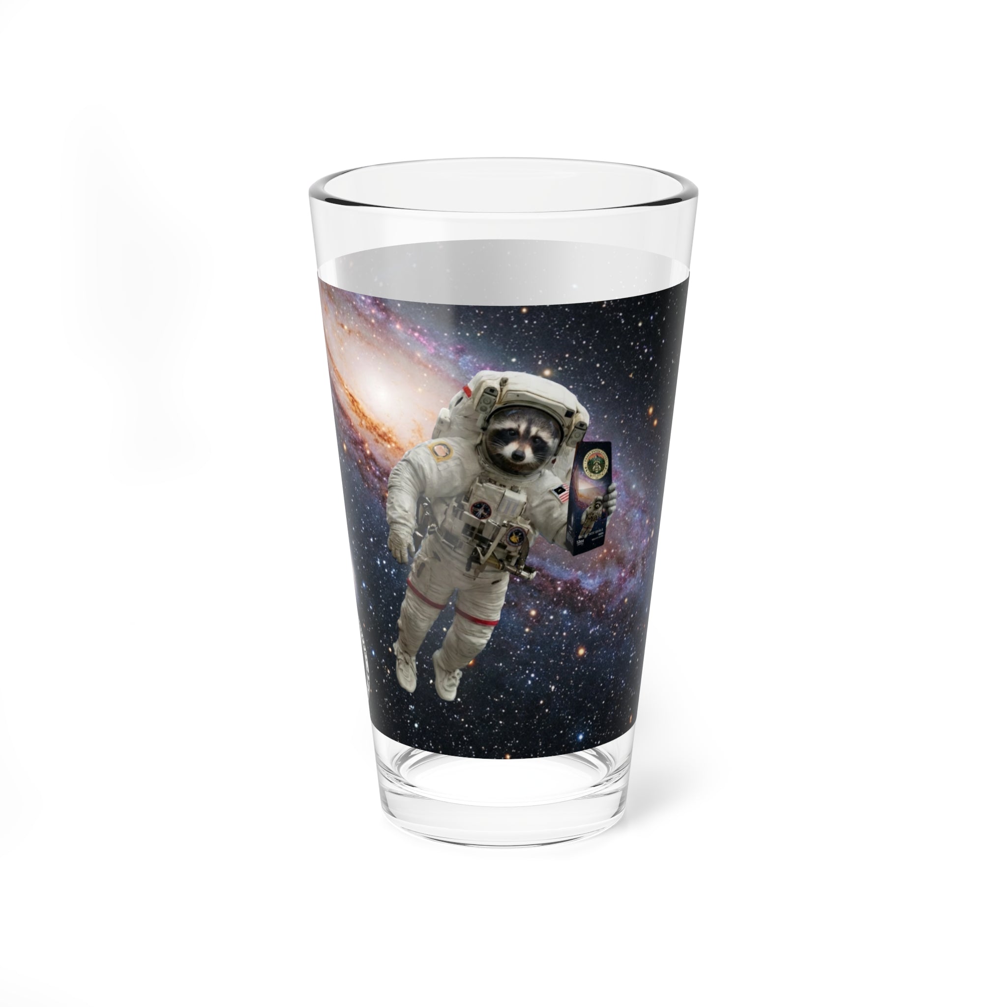 Earth and Galaxy Space Scene Mixing Glass | 16oz