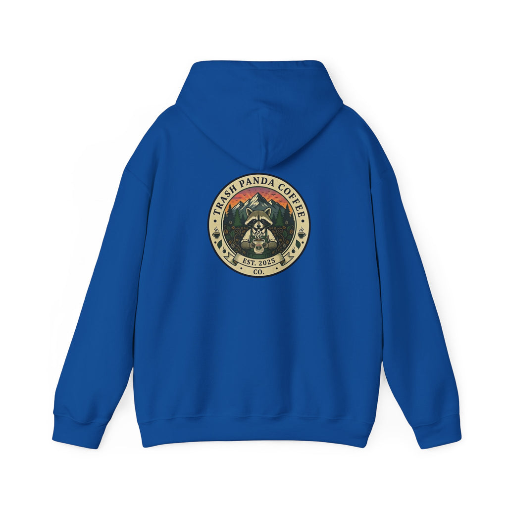 Trash Panda Coffee Hoodie - No Caffein Protesting Raccoons