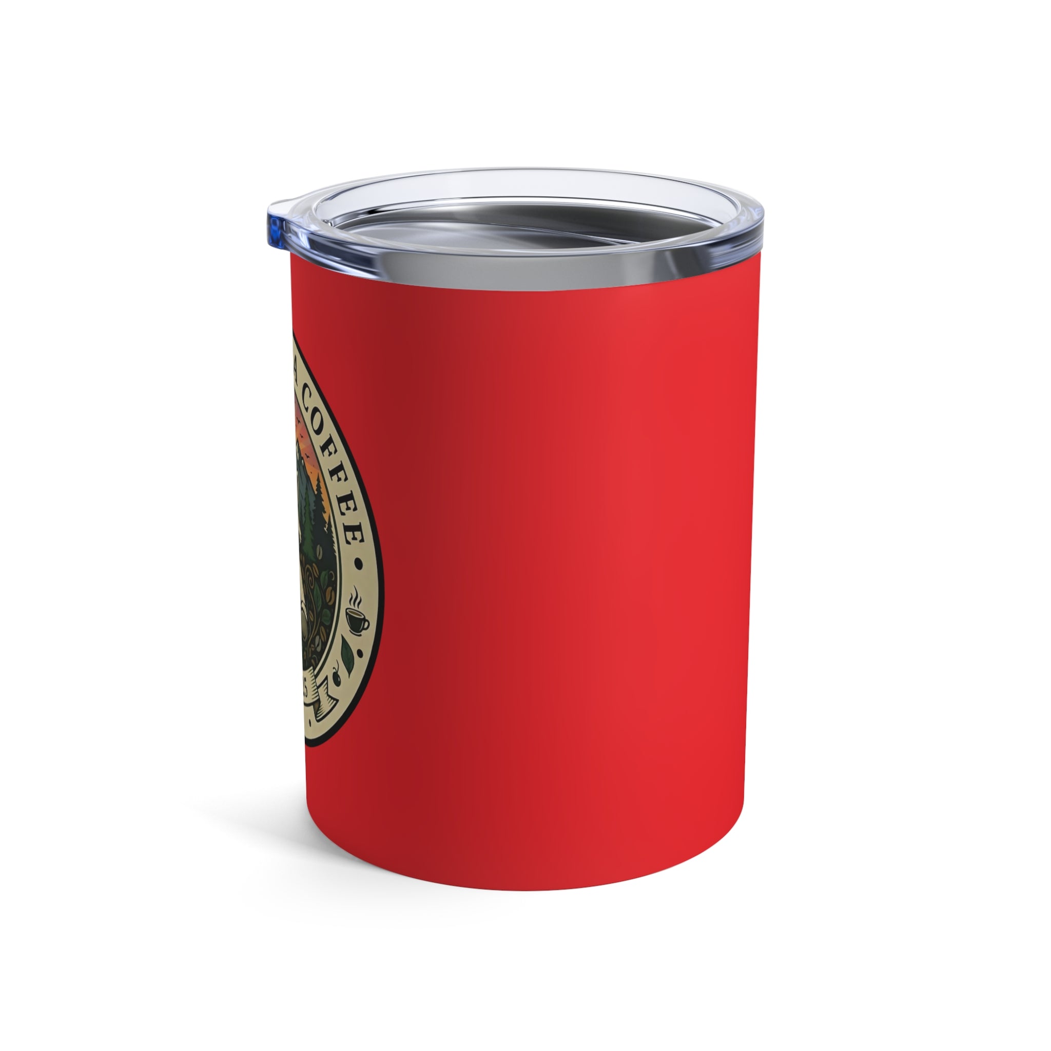 Trash Panda Coffee 10 oz Tumbler in red