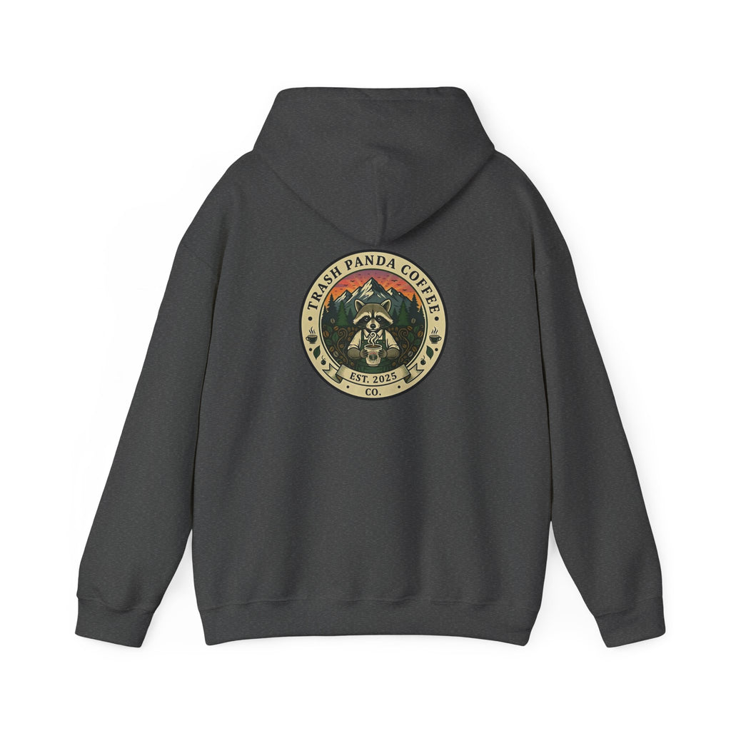 Trash Panda Coffee Hoodie - No Caffein Protesting Raccoons