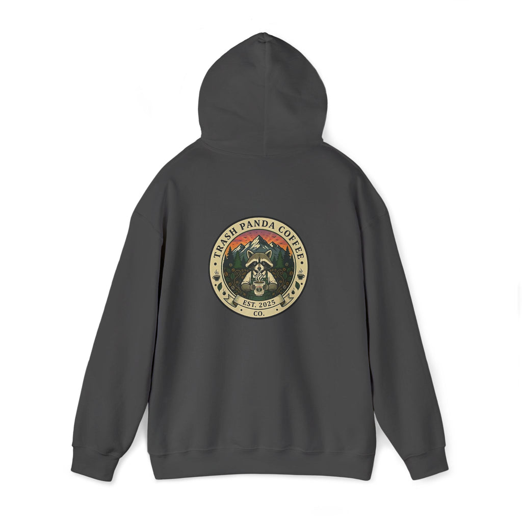 Trash Panda Coffee Hoodie - No Caffein Protesting Raccoons