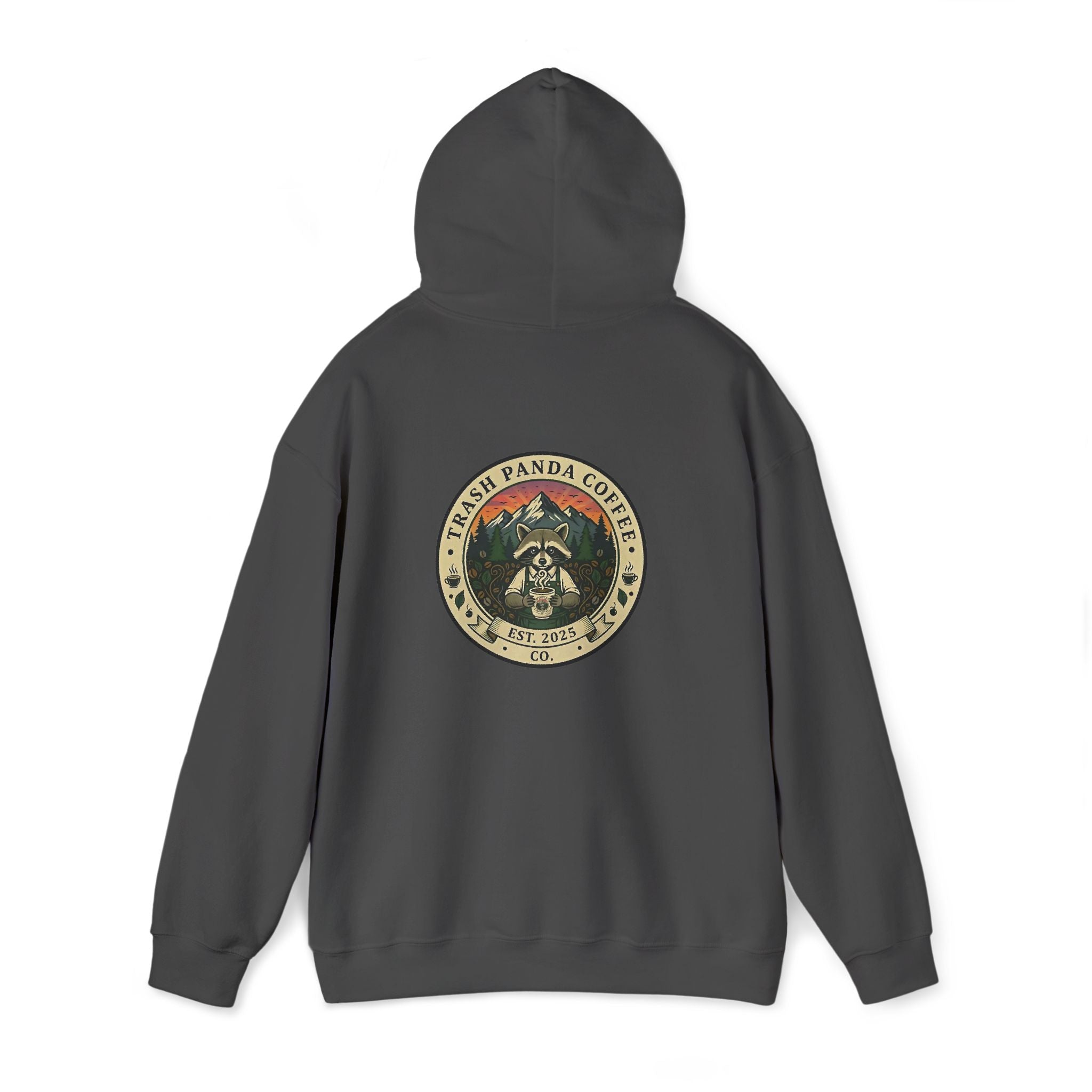 Trash Panda Coffee Hoodie - No Caffein Protesting Raccoons
