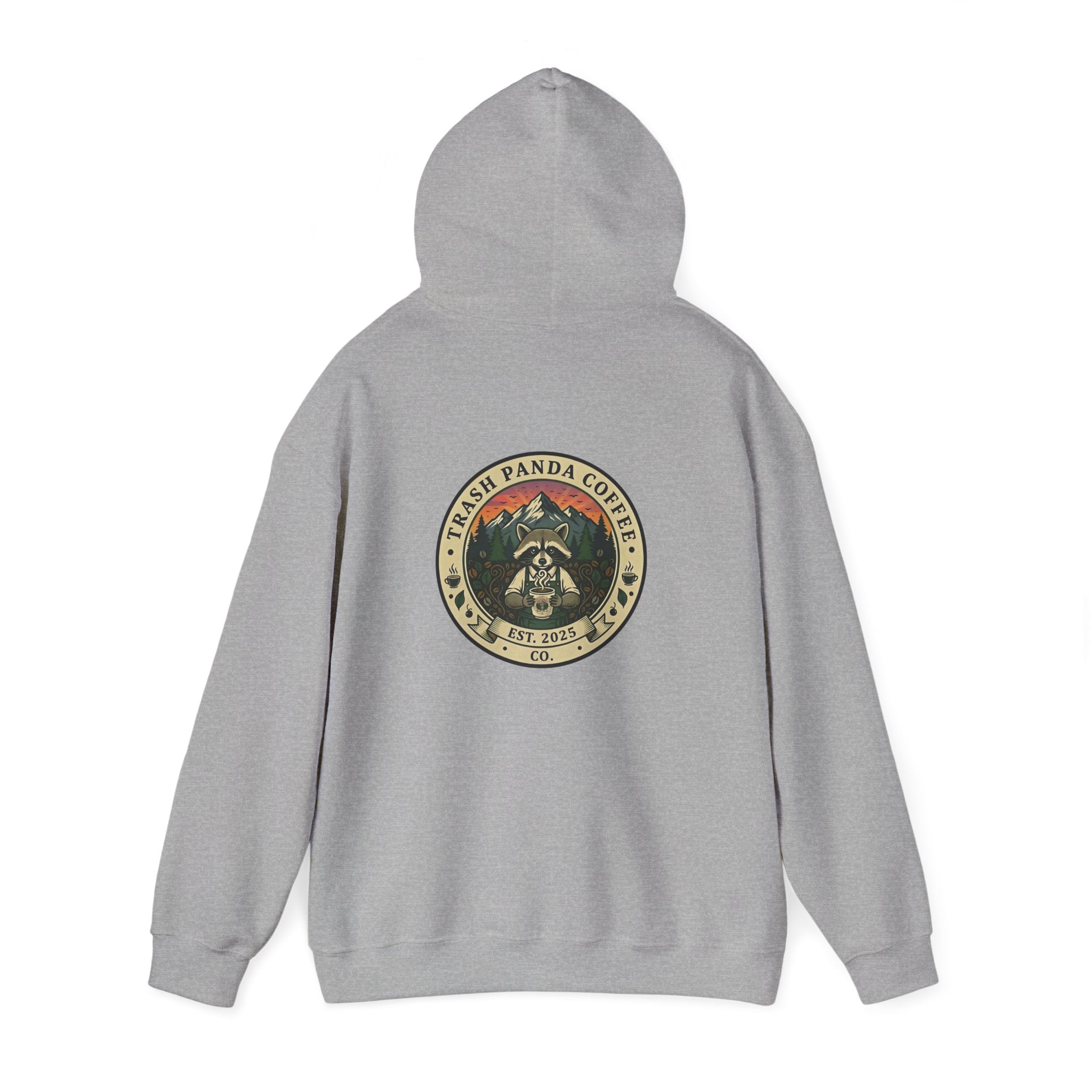 Trash Panda Coffee Hoodie - No Caffein Protesting Raccoons