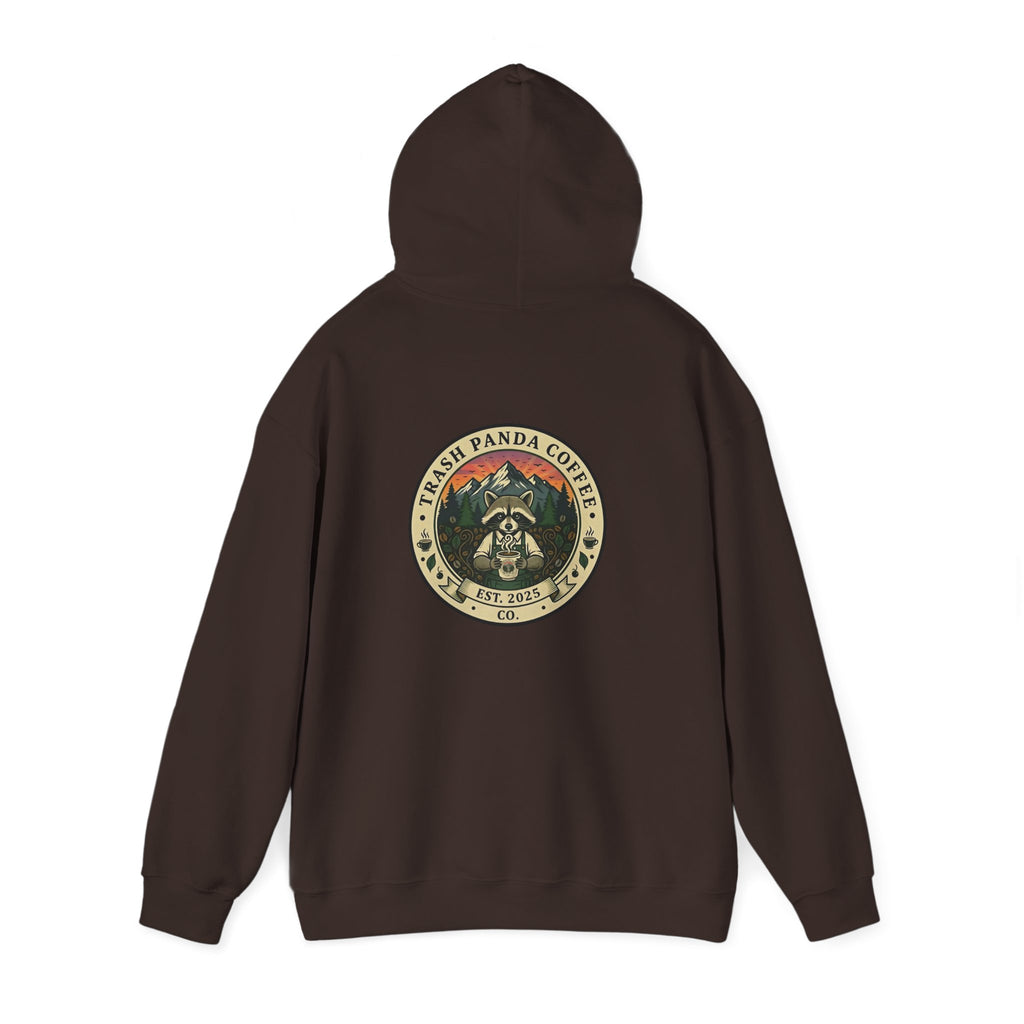 Trash Panda Coffee Hoodie - No Caffein Protesting Raccoons