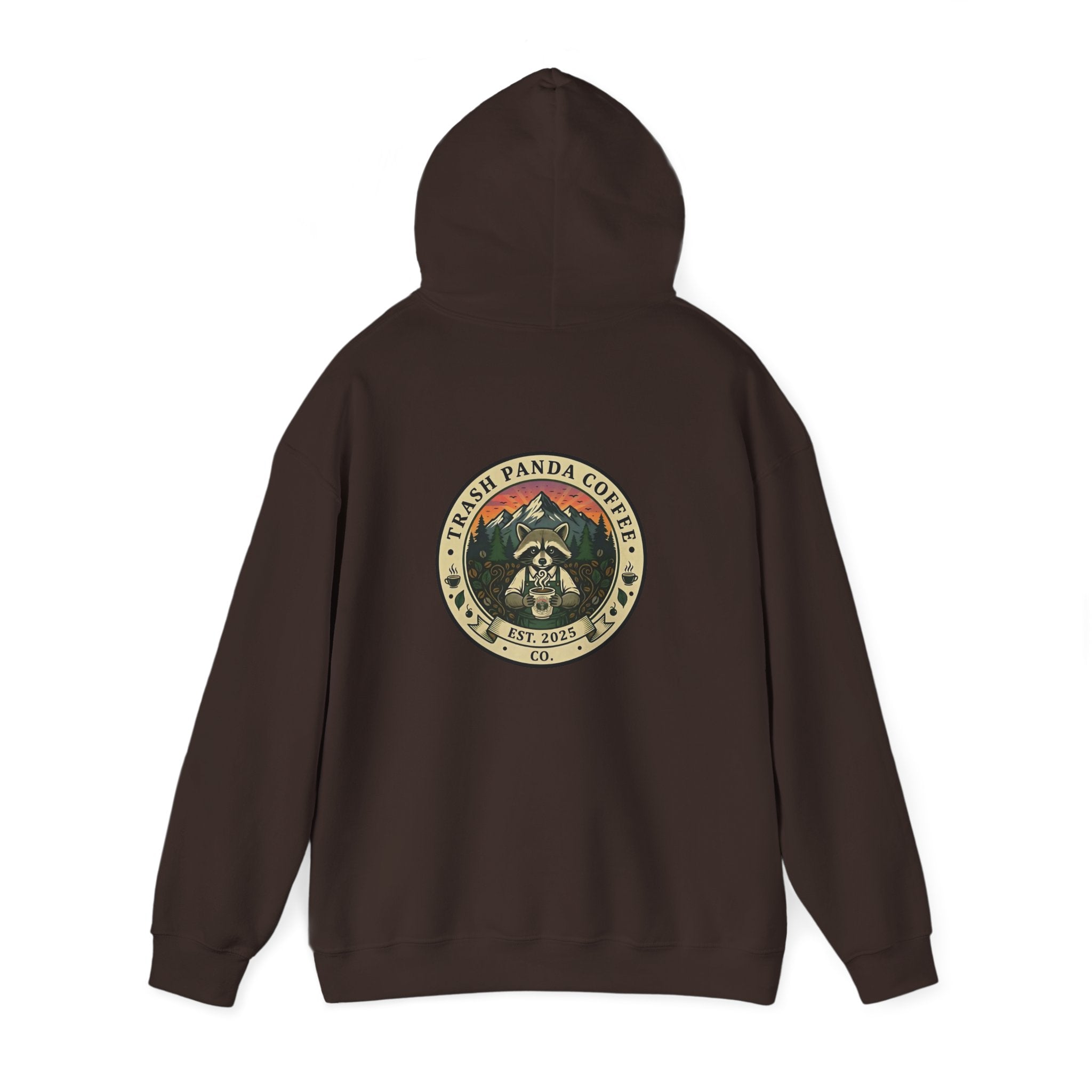 Trash Panda Coffee Hoodie - No Caffein Protesting Raccoons