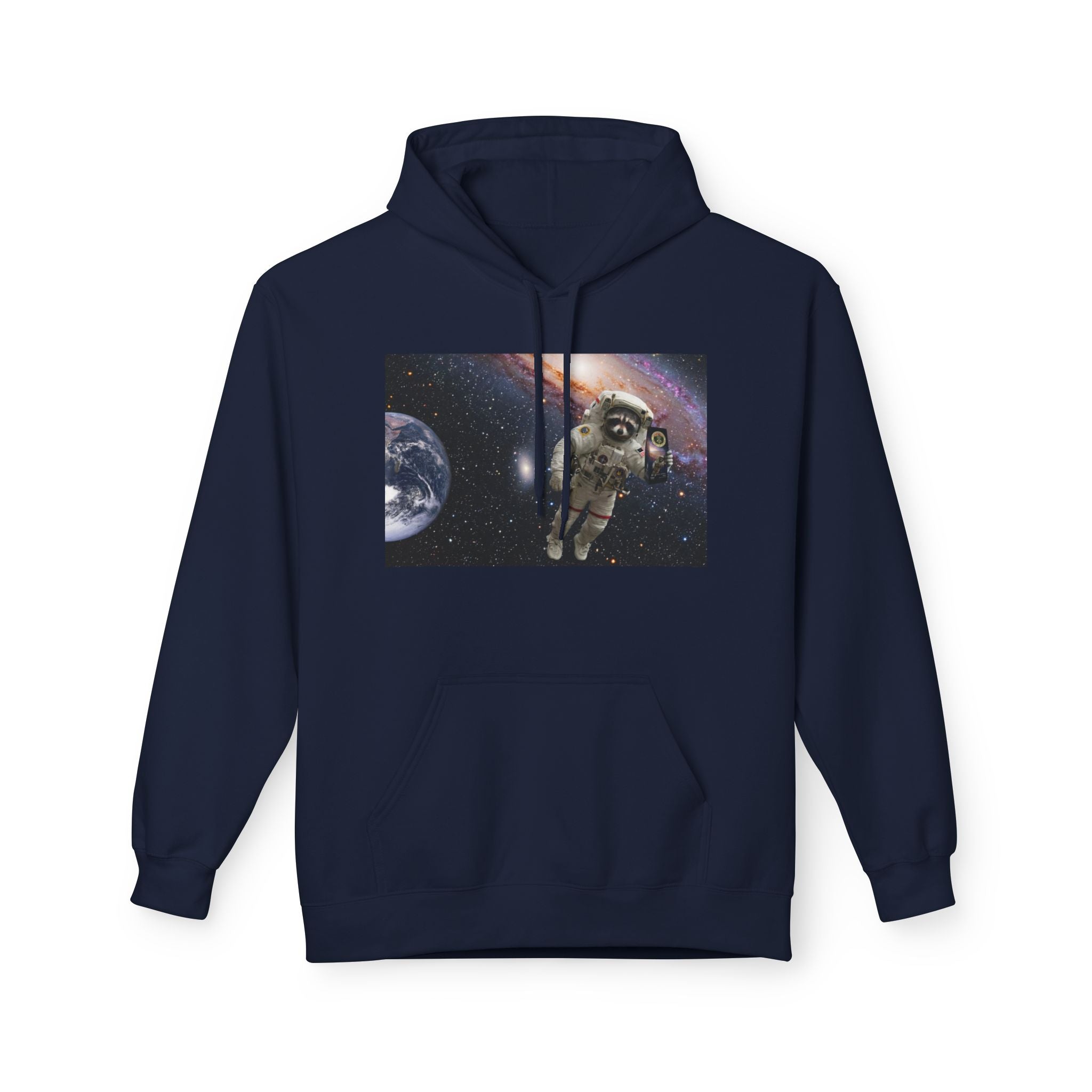 Trash Panda Coffee Logo Hoodie | Raccoon in space