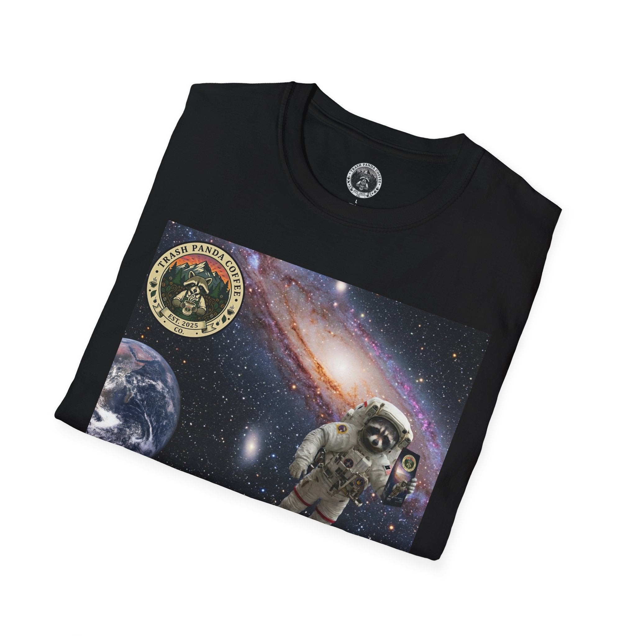 Raccoon Astronaut in Space | Trash Panda Coffee