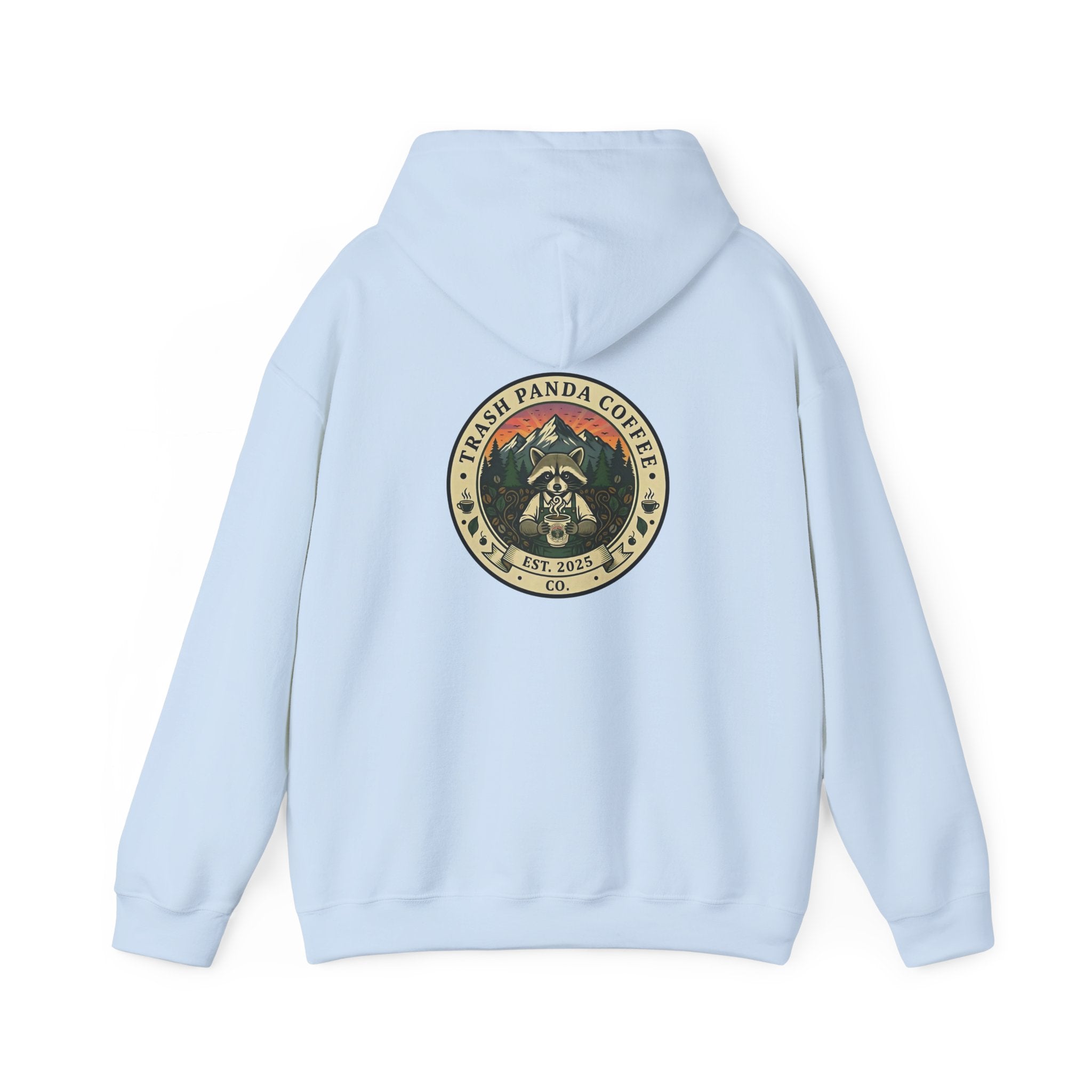 Trash Panda Coffee Hoodie - No Caffein Protesting Raccoons