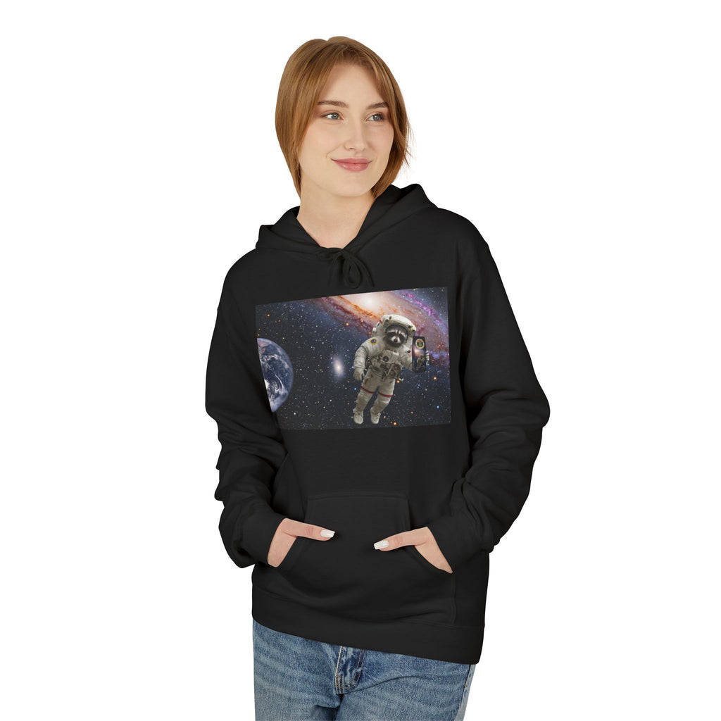 Trash Panda Coffee Logo Hoodie | Raccoon in space