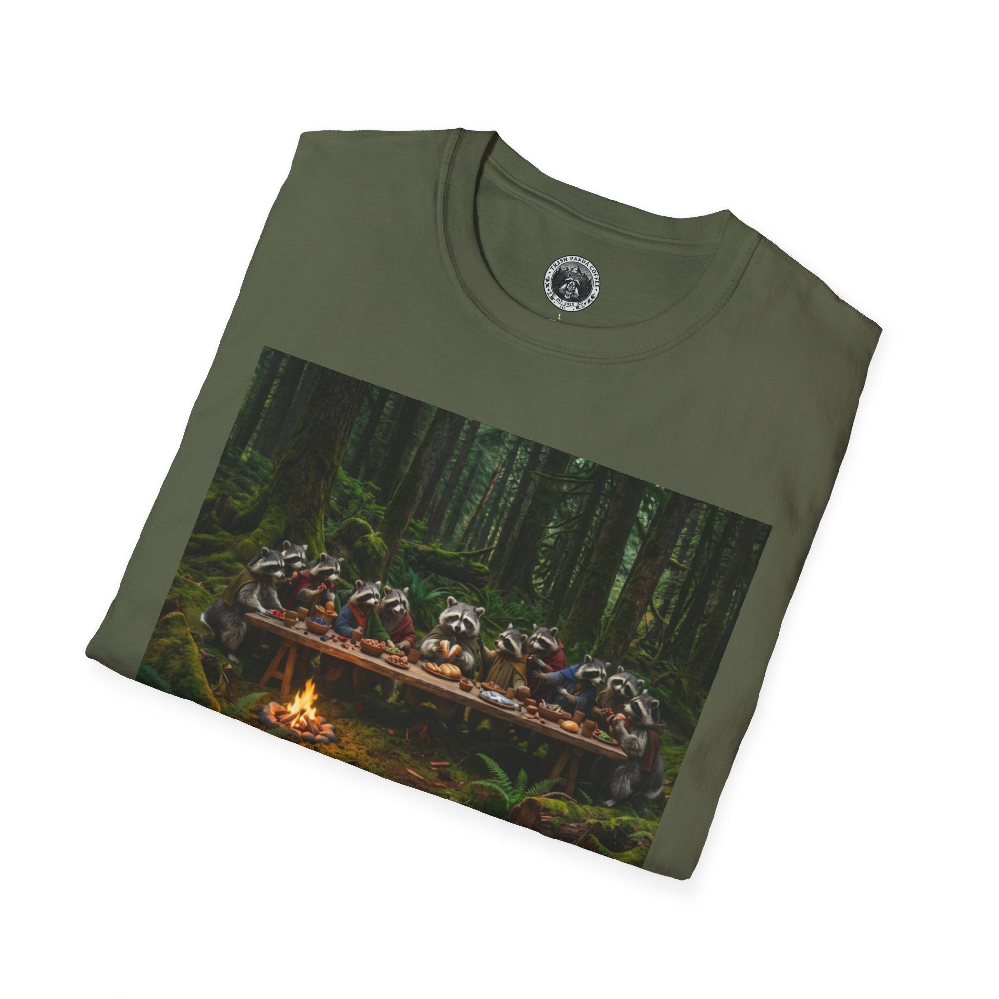 Last Supper w Raccoons Tee | Trash Panda Coffee
