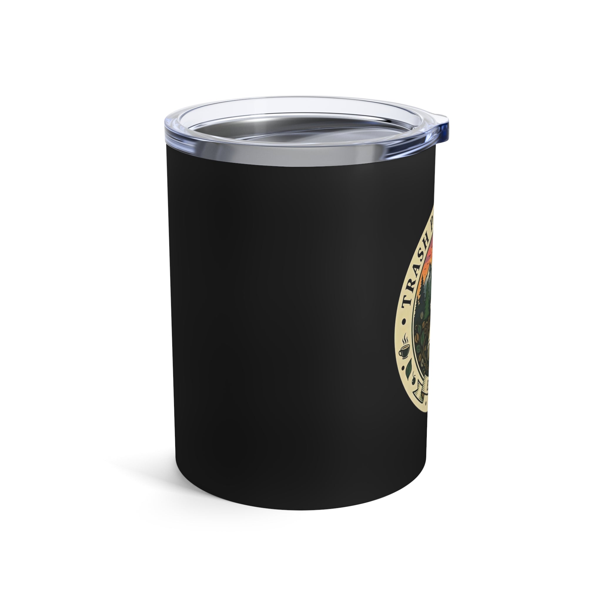 Trash Panda Coffee 10 oz Tumbler in black