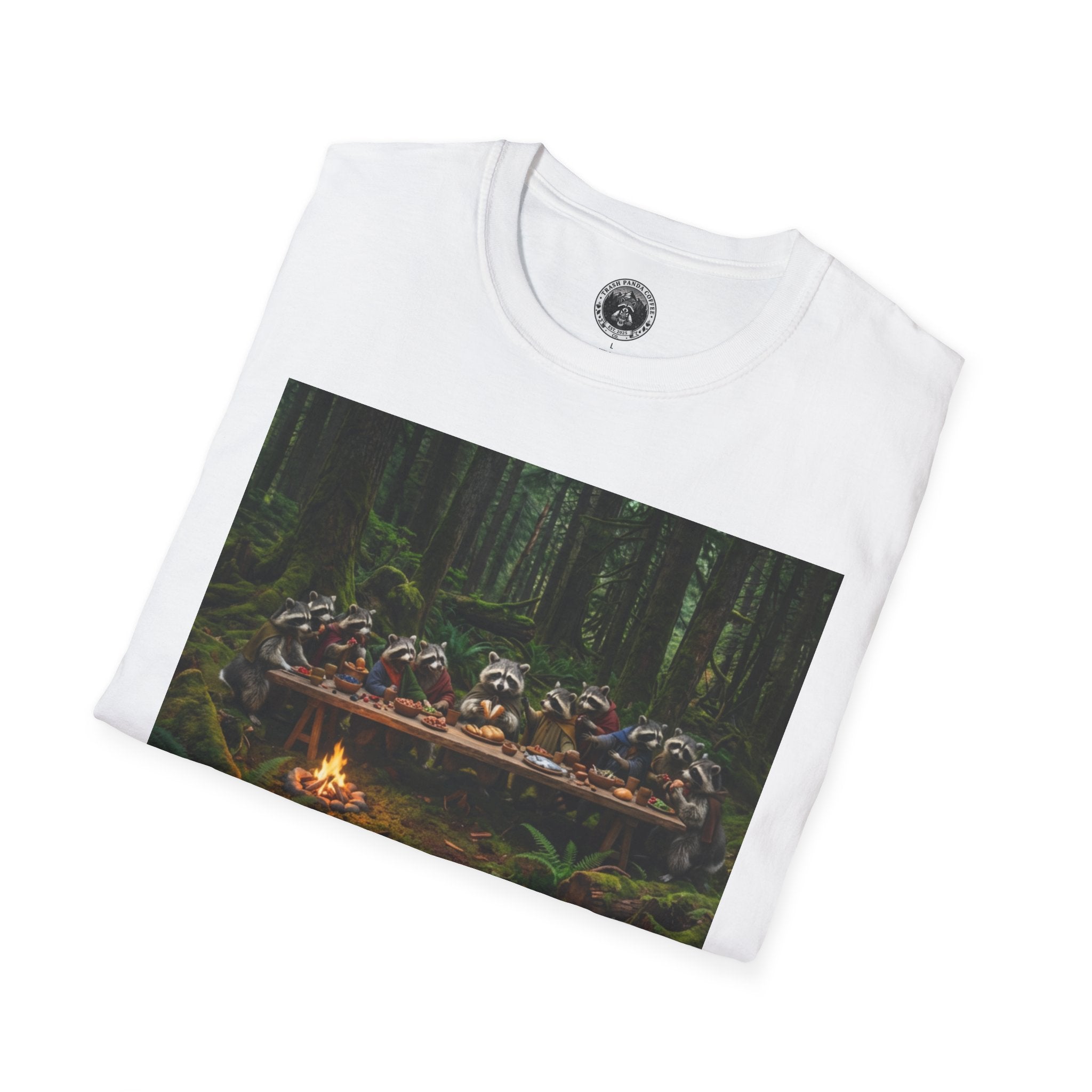 Last Supper w Raccoons Tee | Trash Panda Coffee