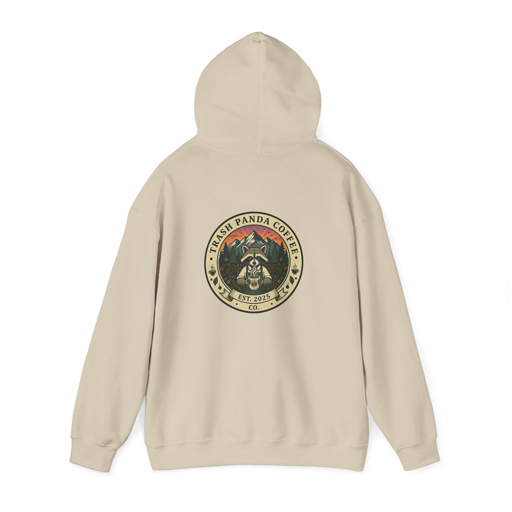 Trash Panda Coffee Hoodie - No Caffein Protesting Raccoons