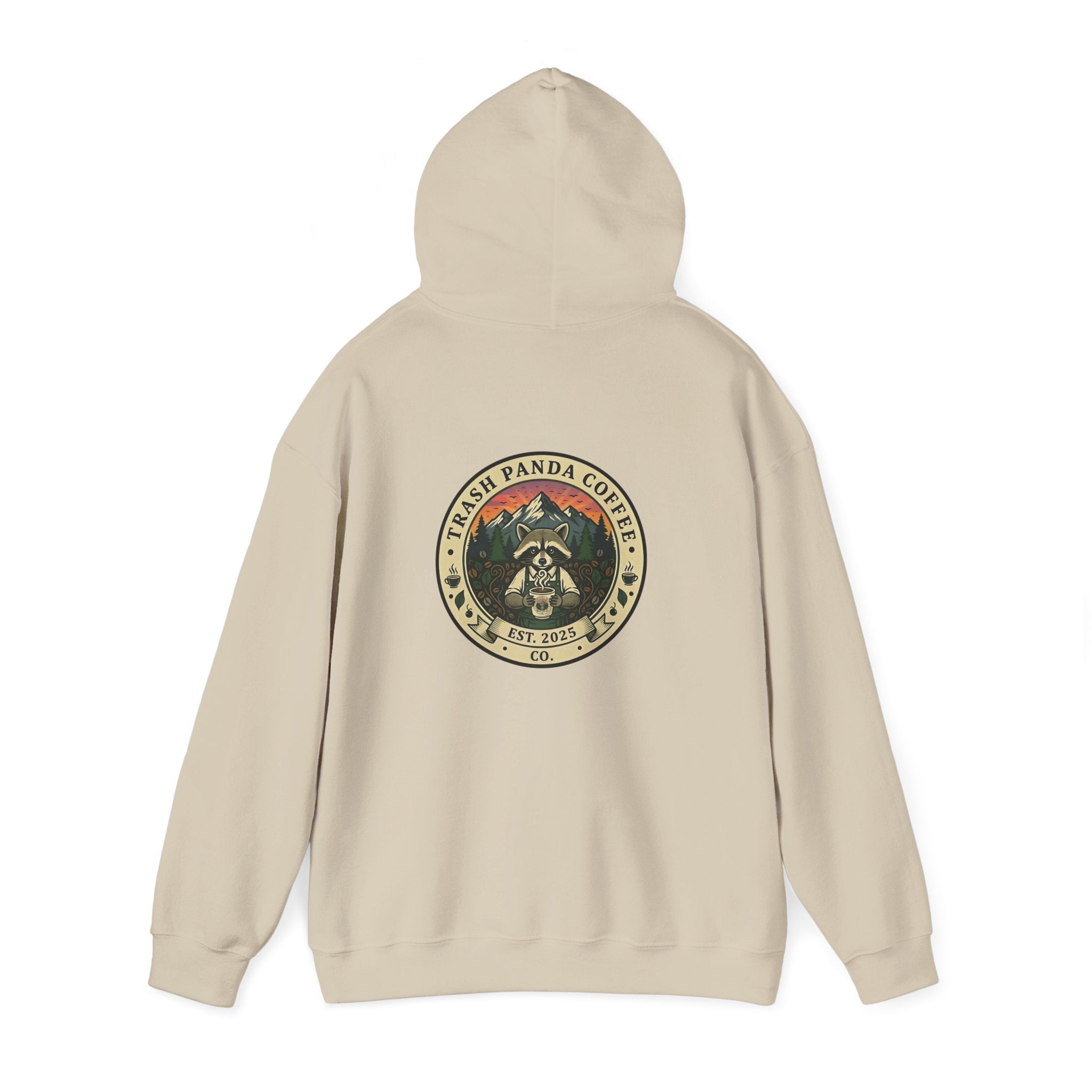 Trash Panda Coffee Hoodie - No Caffein Protesting Raccoons