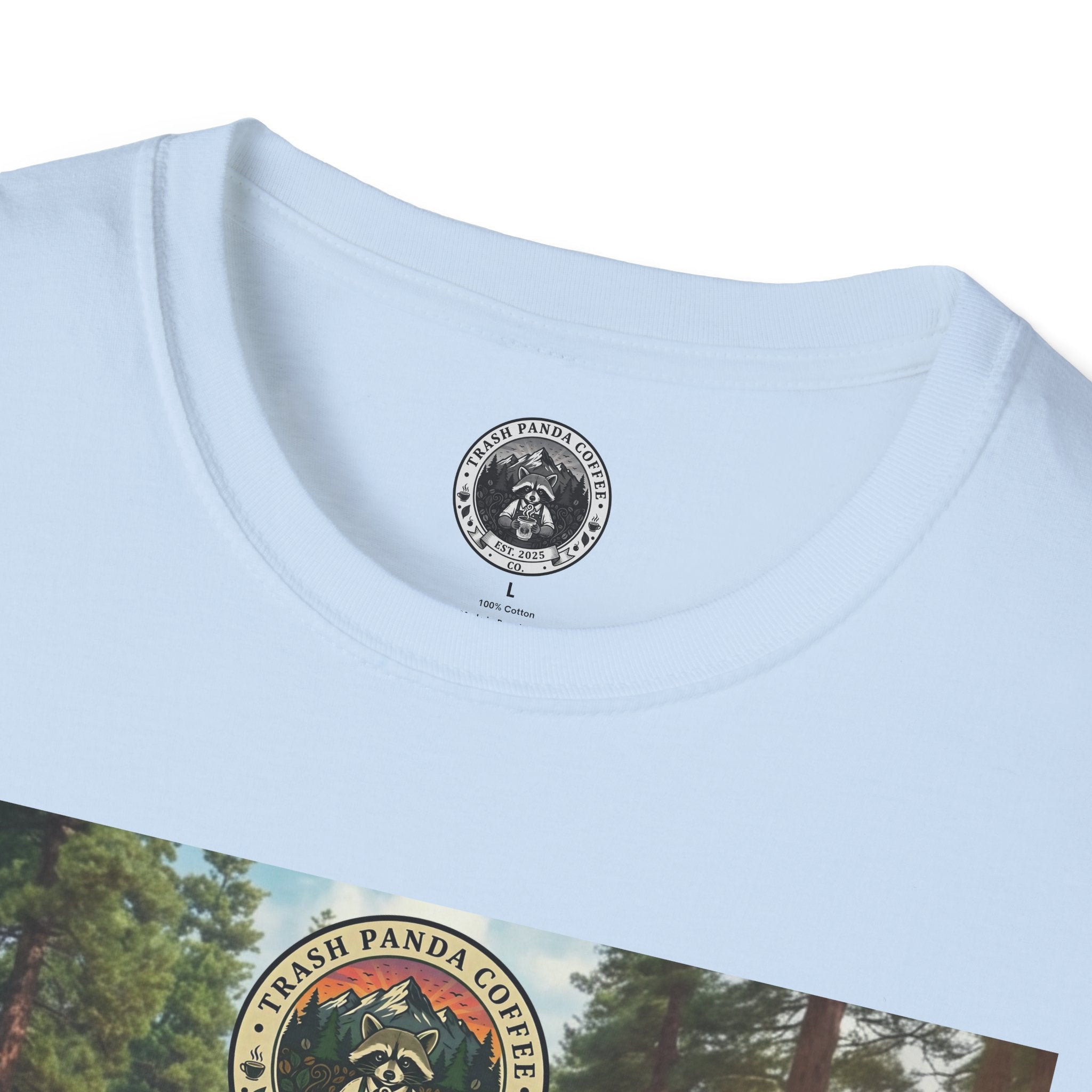 Raccoon Hippies Protest T-Shirt — 'No Caffeine'