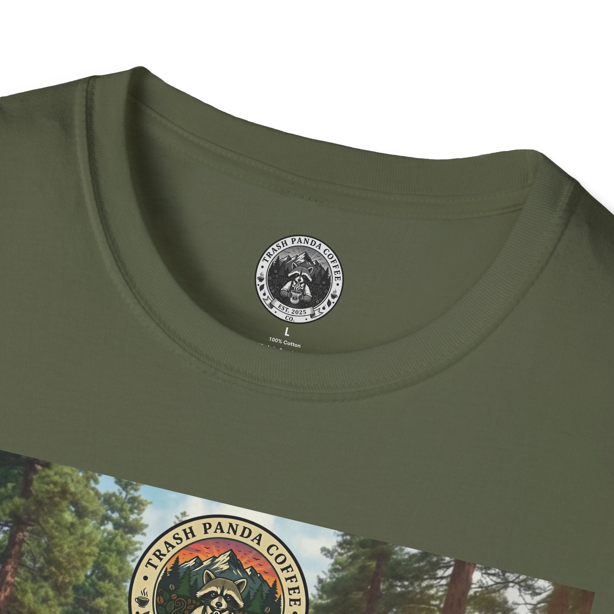 Raccoon Hippies Protest T-Shirt — 'No Caffeine'