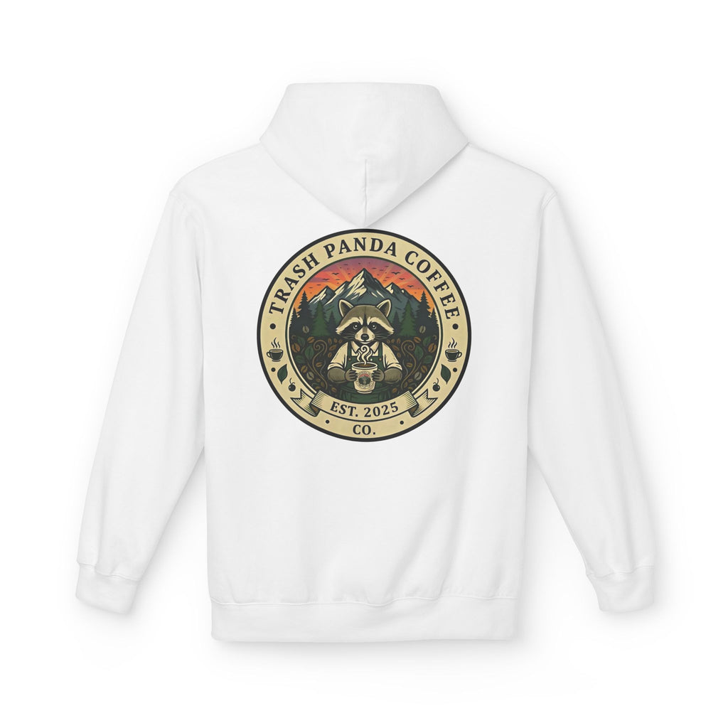 Trash Panda Coffee Logo Hoodie | Raccoon in space